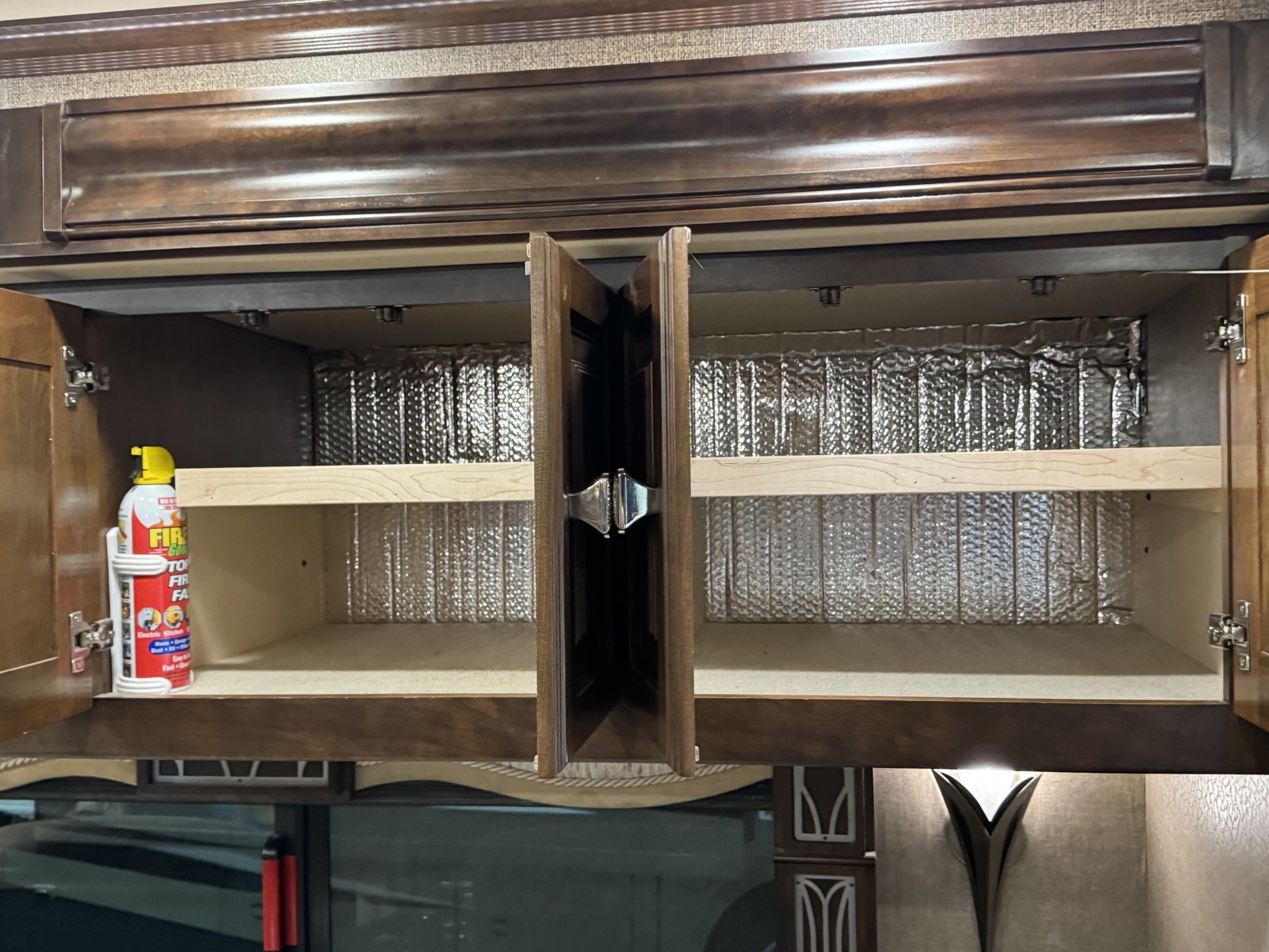 Cupboards after adding shelves