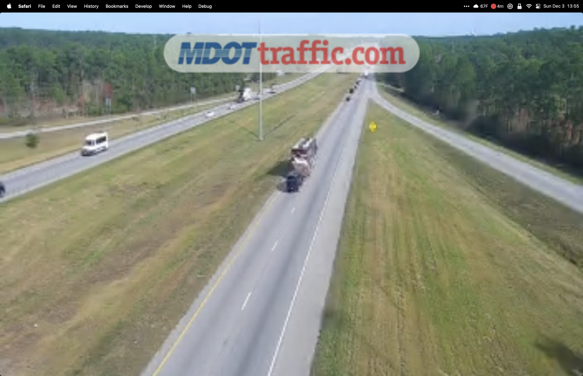 Our coach via traffic camera