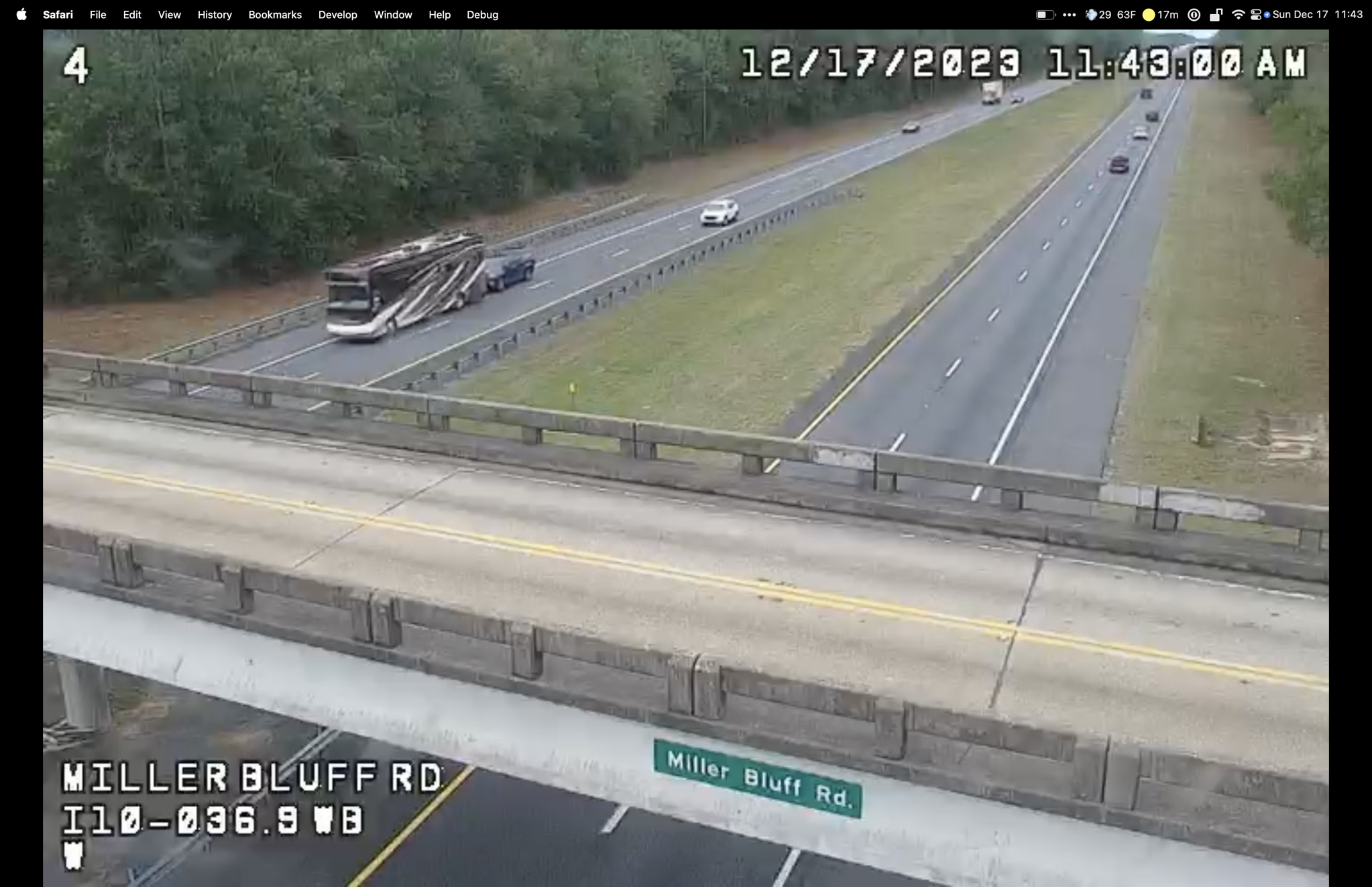 Our coach via traffic cam