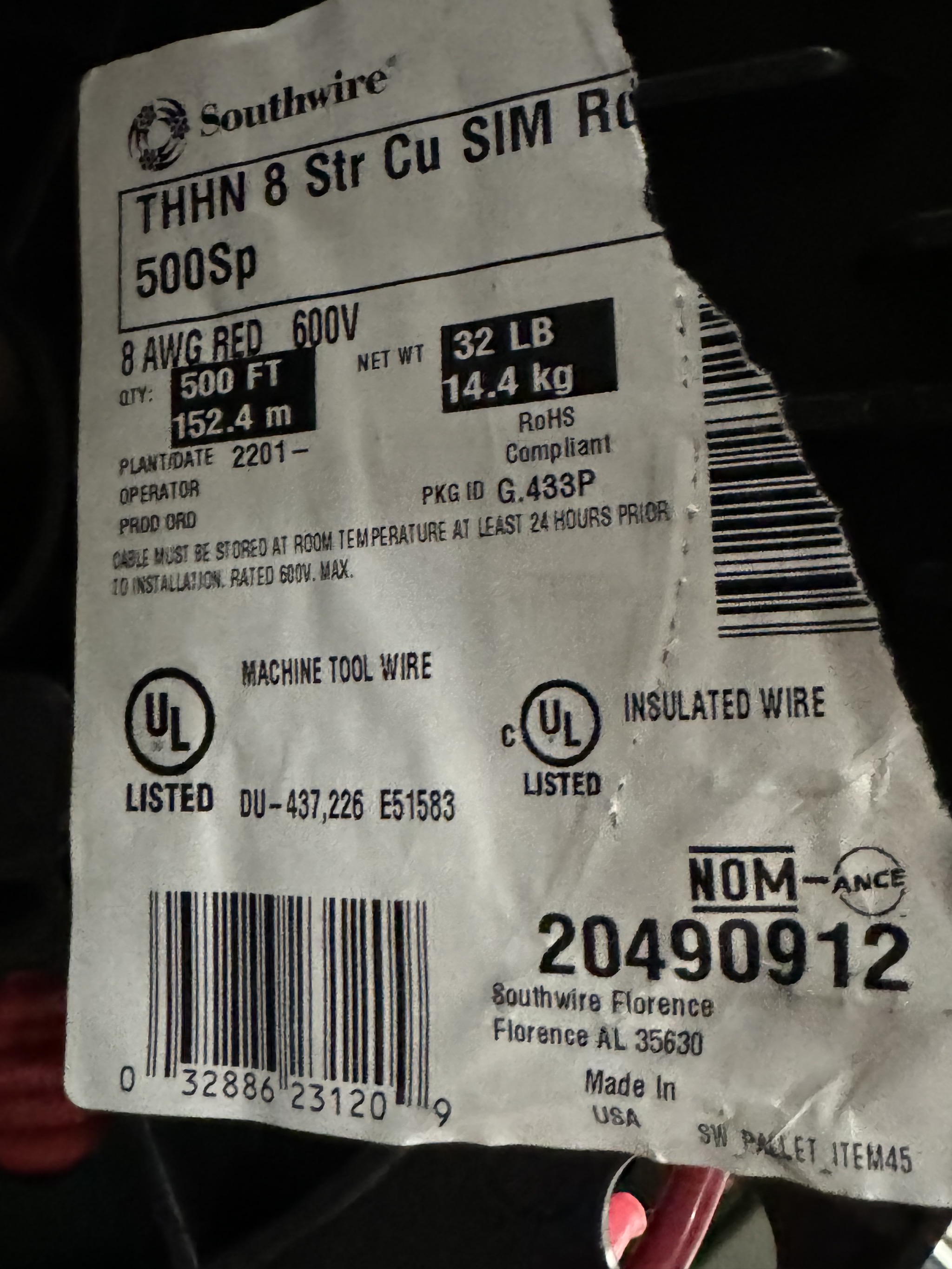 Shopping for wire