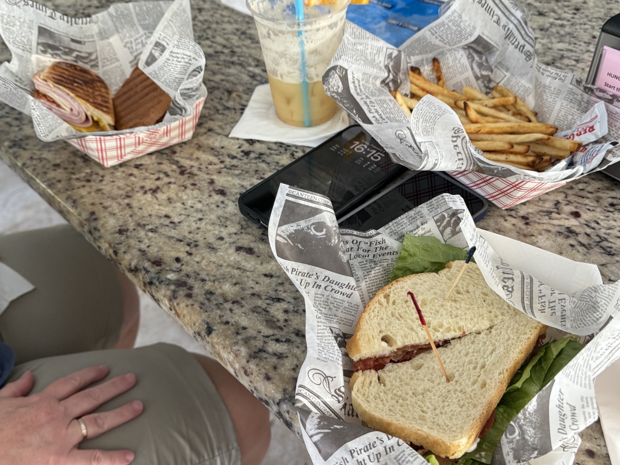 Sandwiches and fries