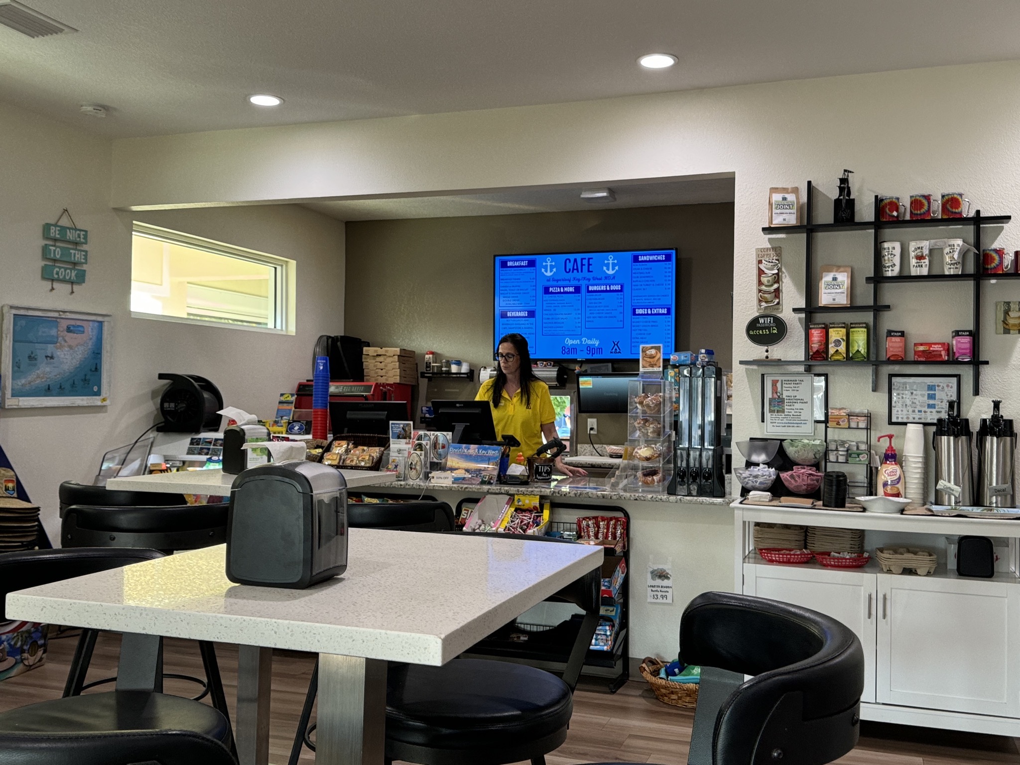 Cafe and store