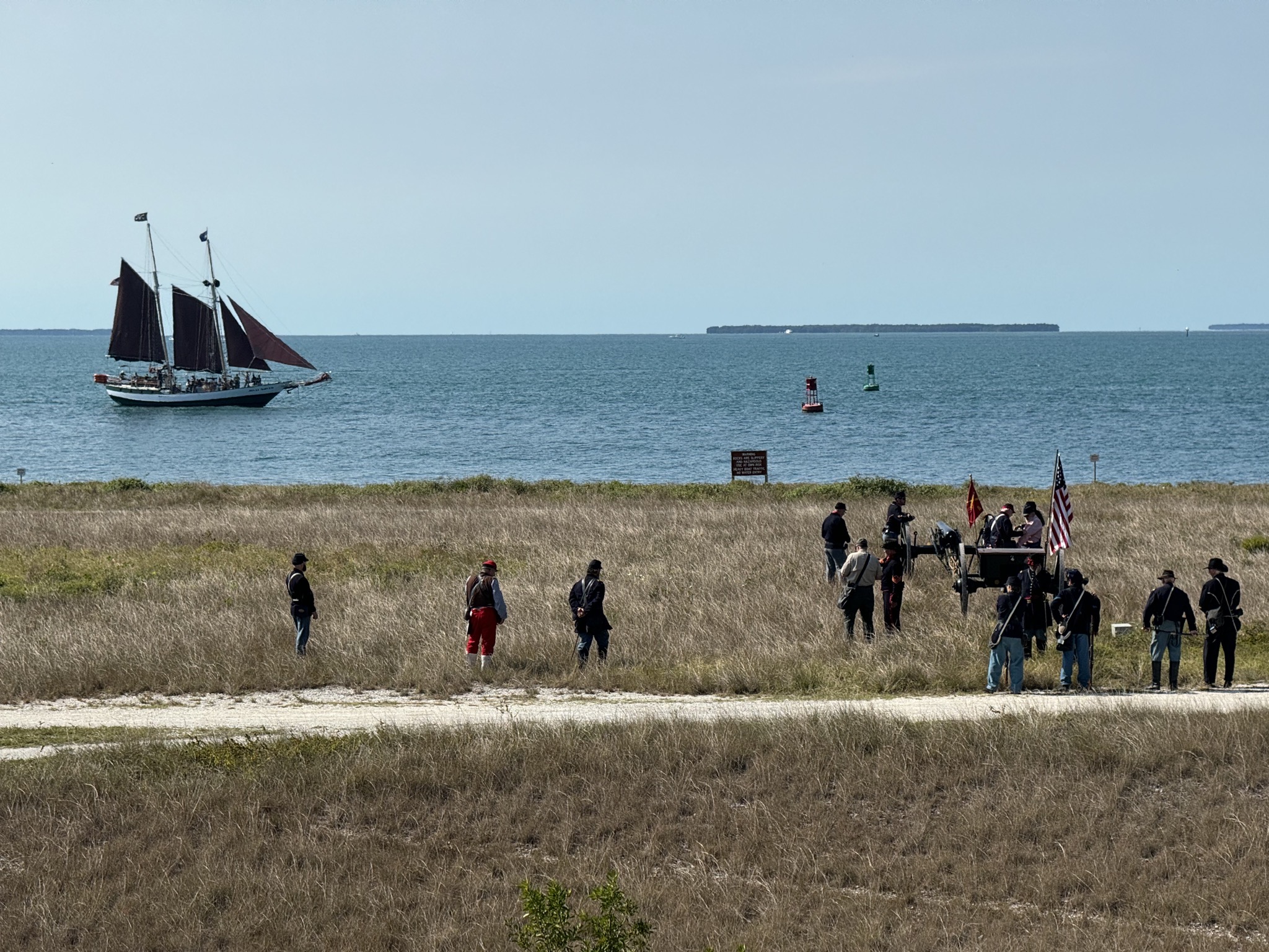 Ship and re-enactors