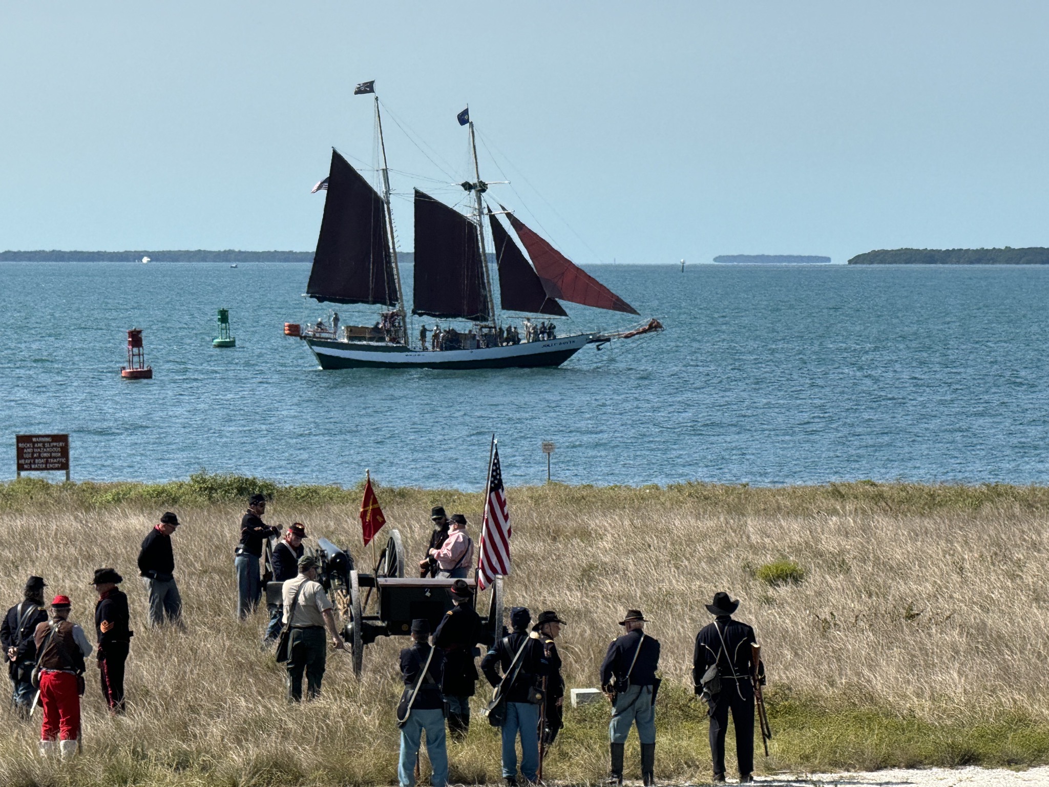 Ship and re-enactors