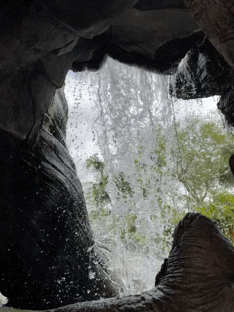 Backside of water