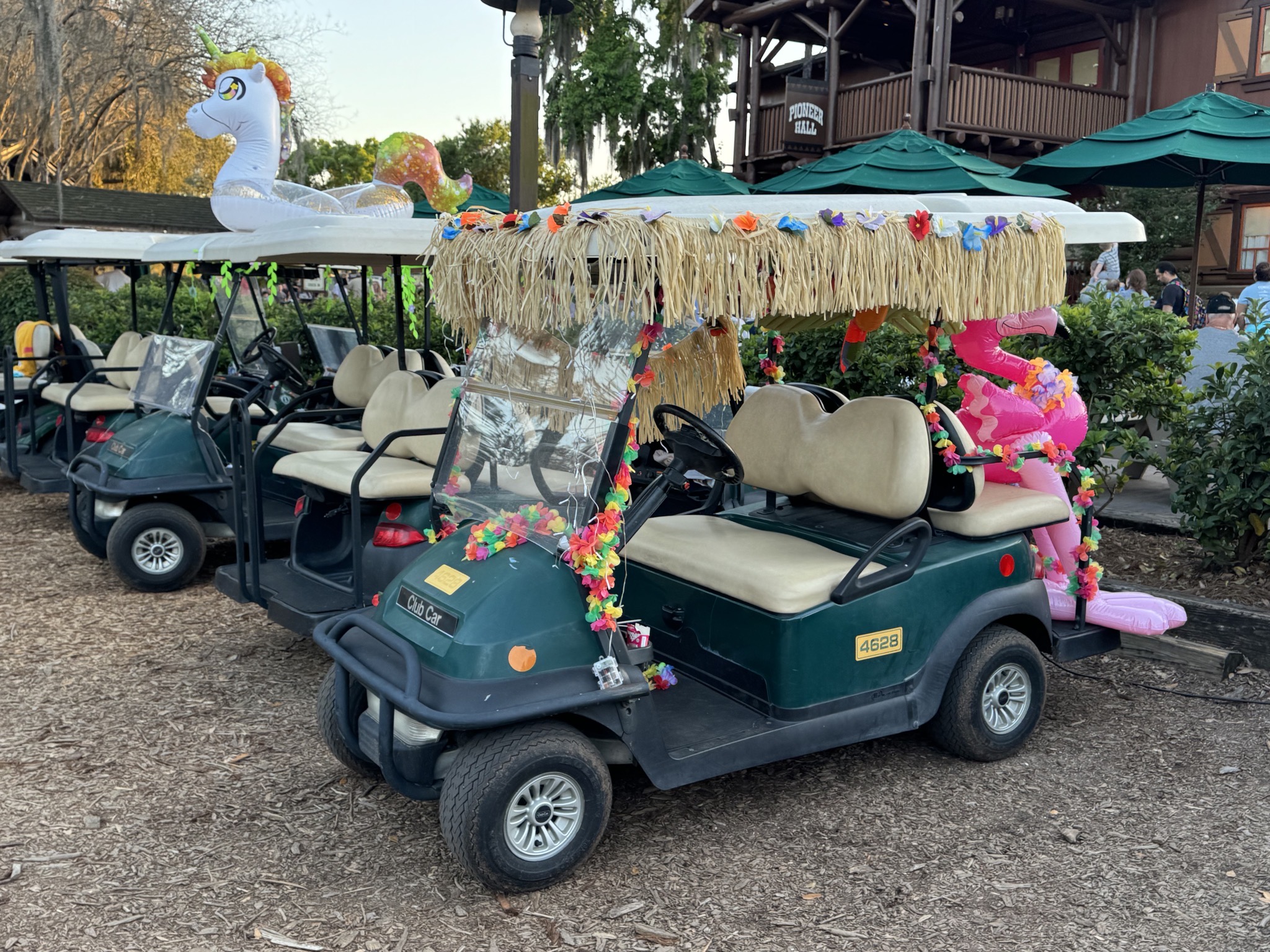 Decorated golf carts