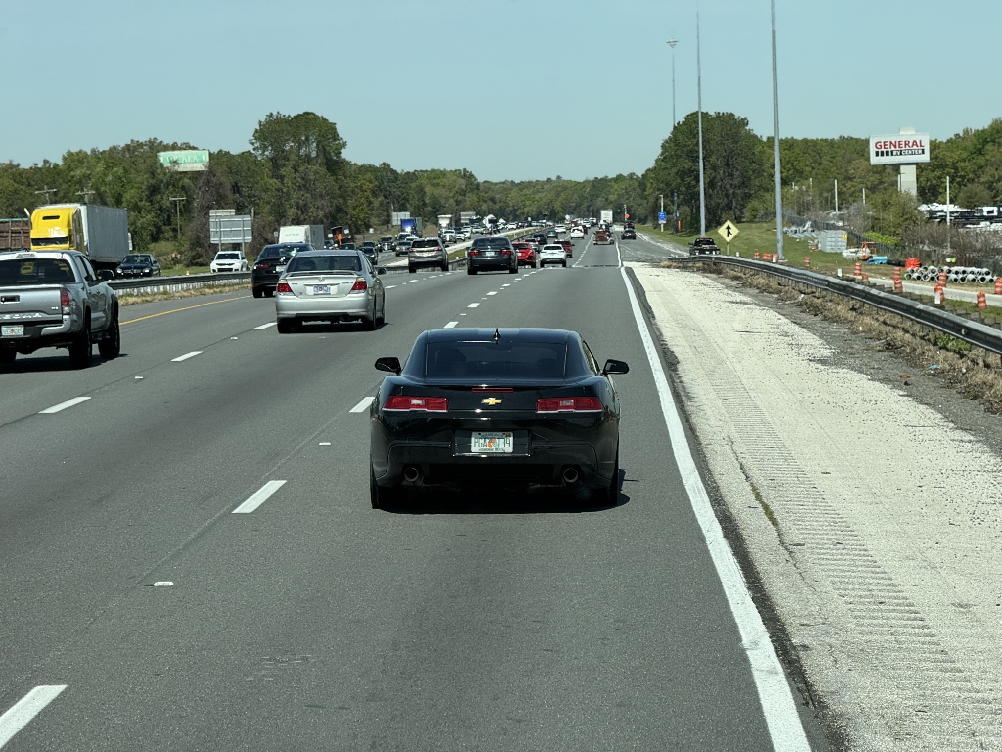 Car with a flat tire