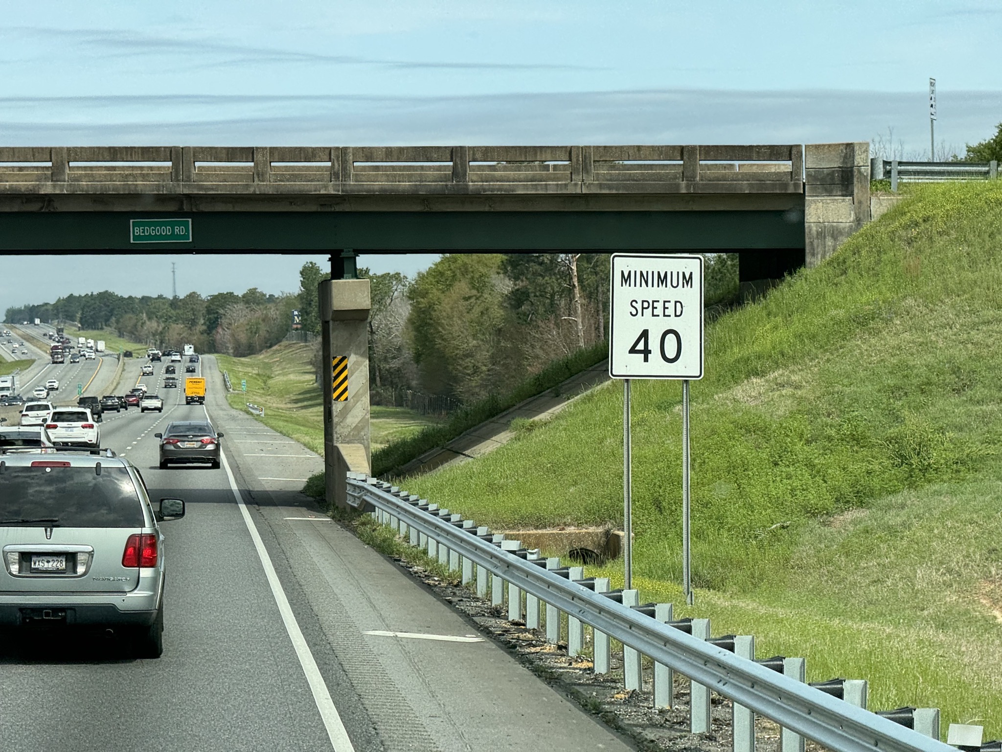 Minimum speed sign