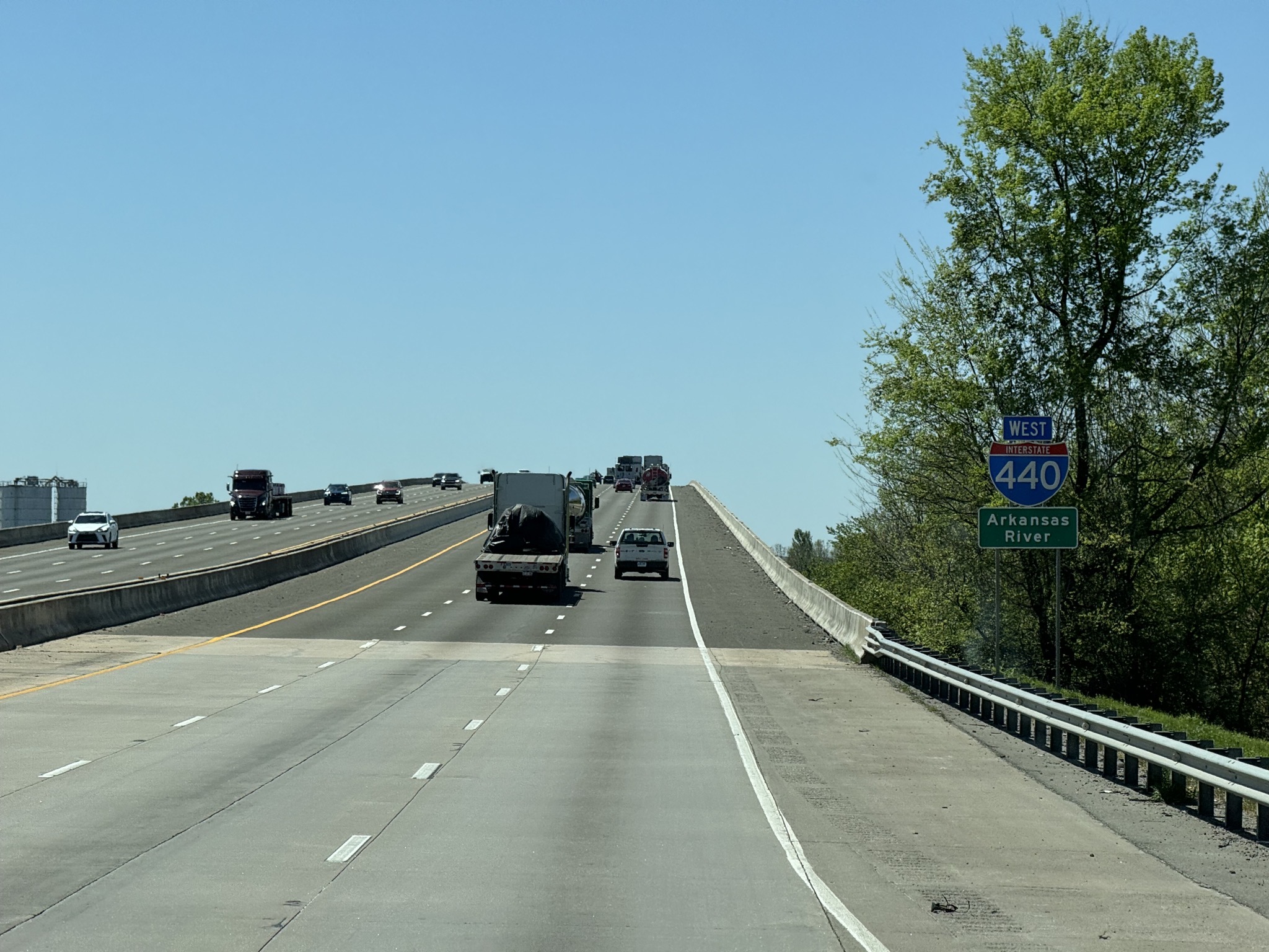 I-440, crossing Arkansas River