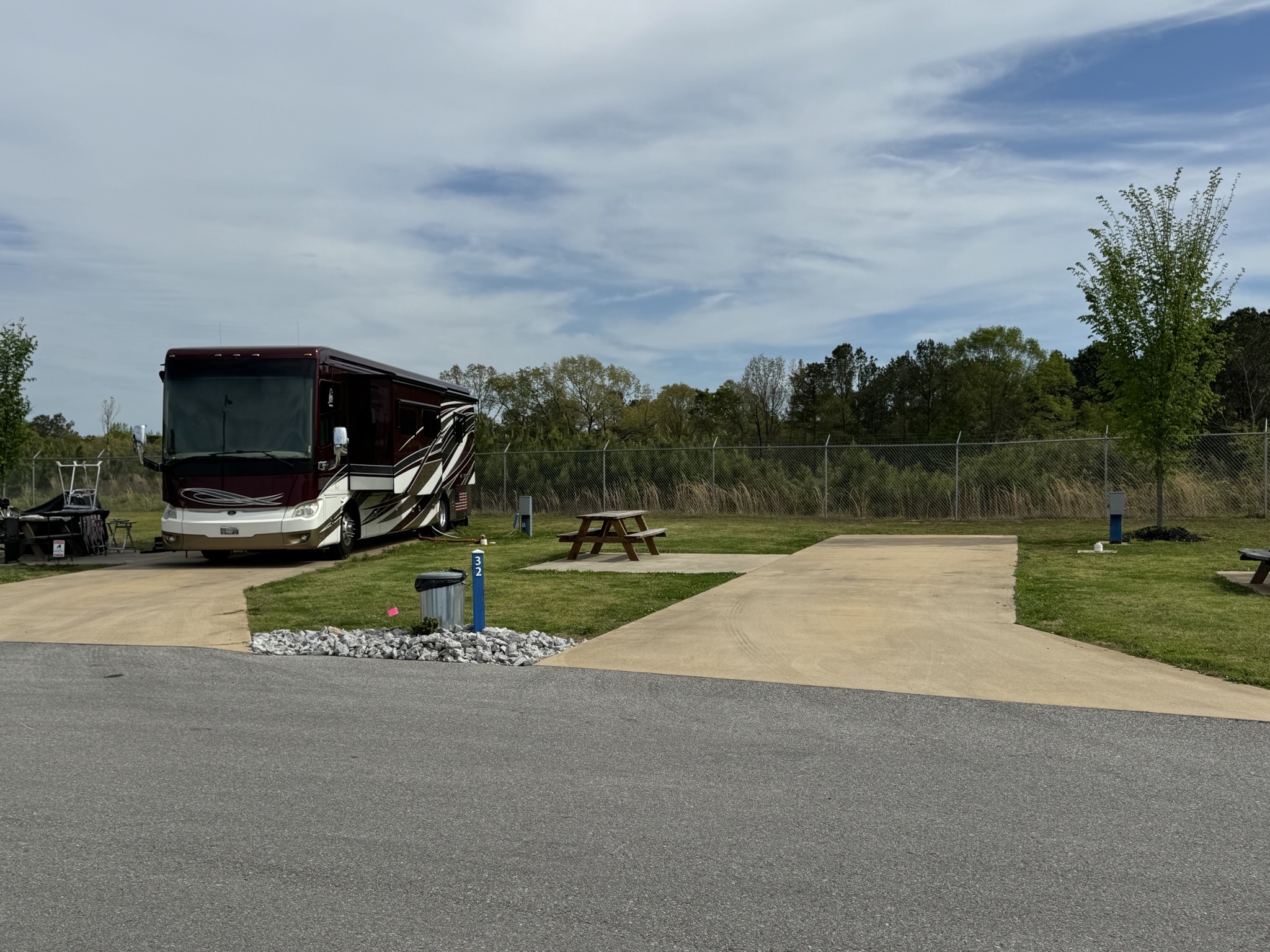 Our site next to a sibling coach