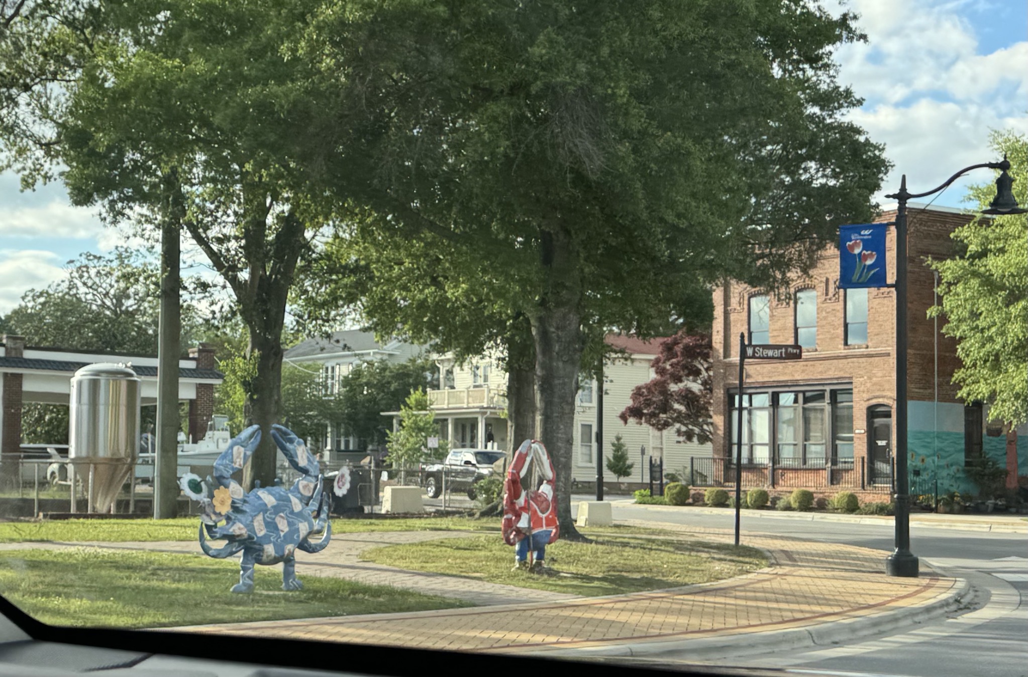 Crab sculptures