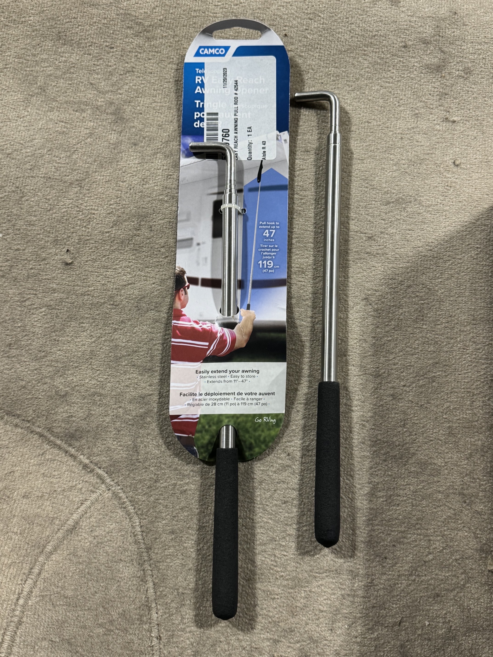 Easy reach awning opener