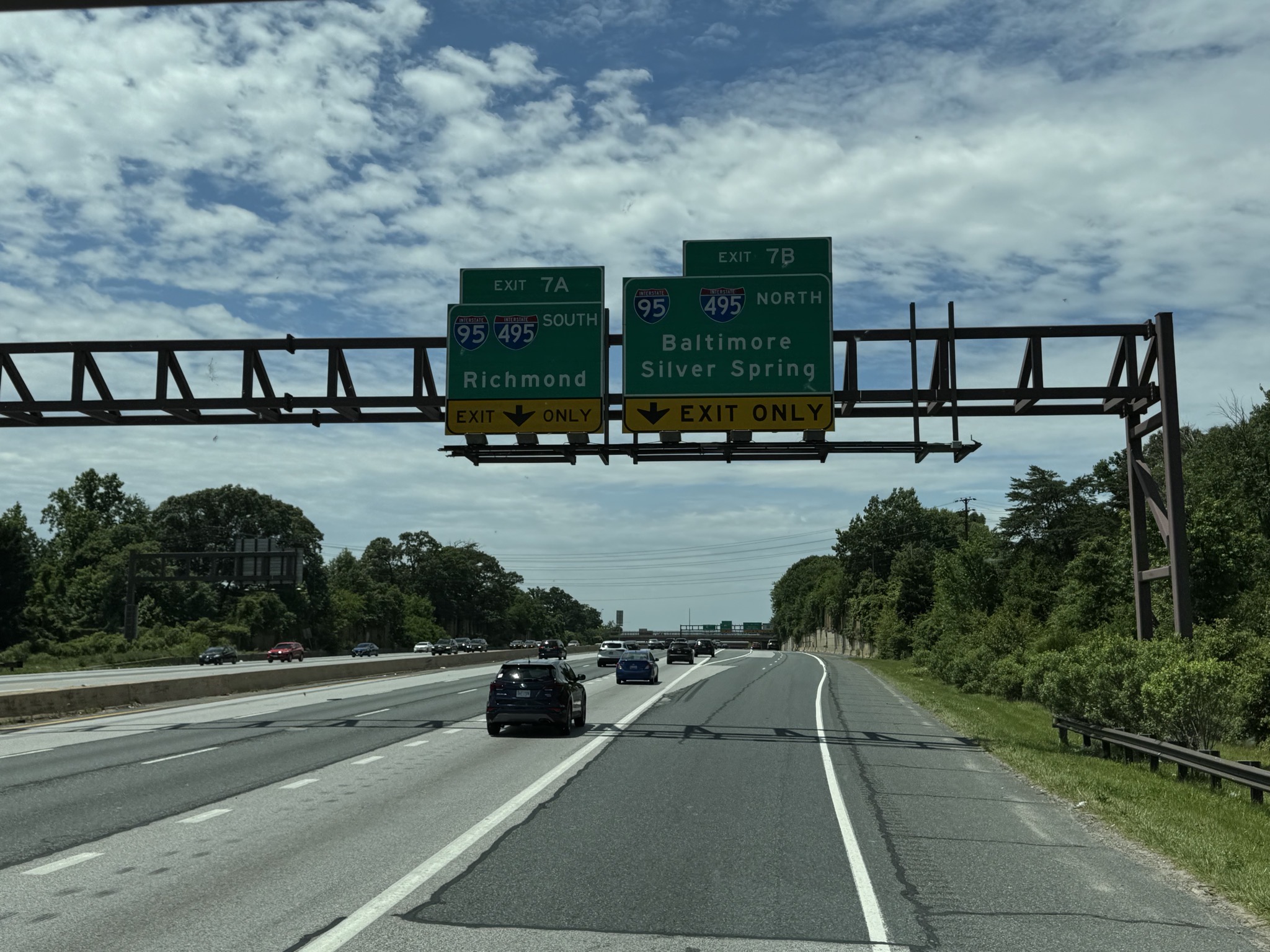 Exit towards Baltimore