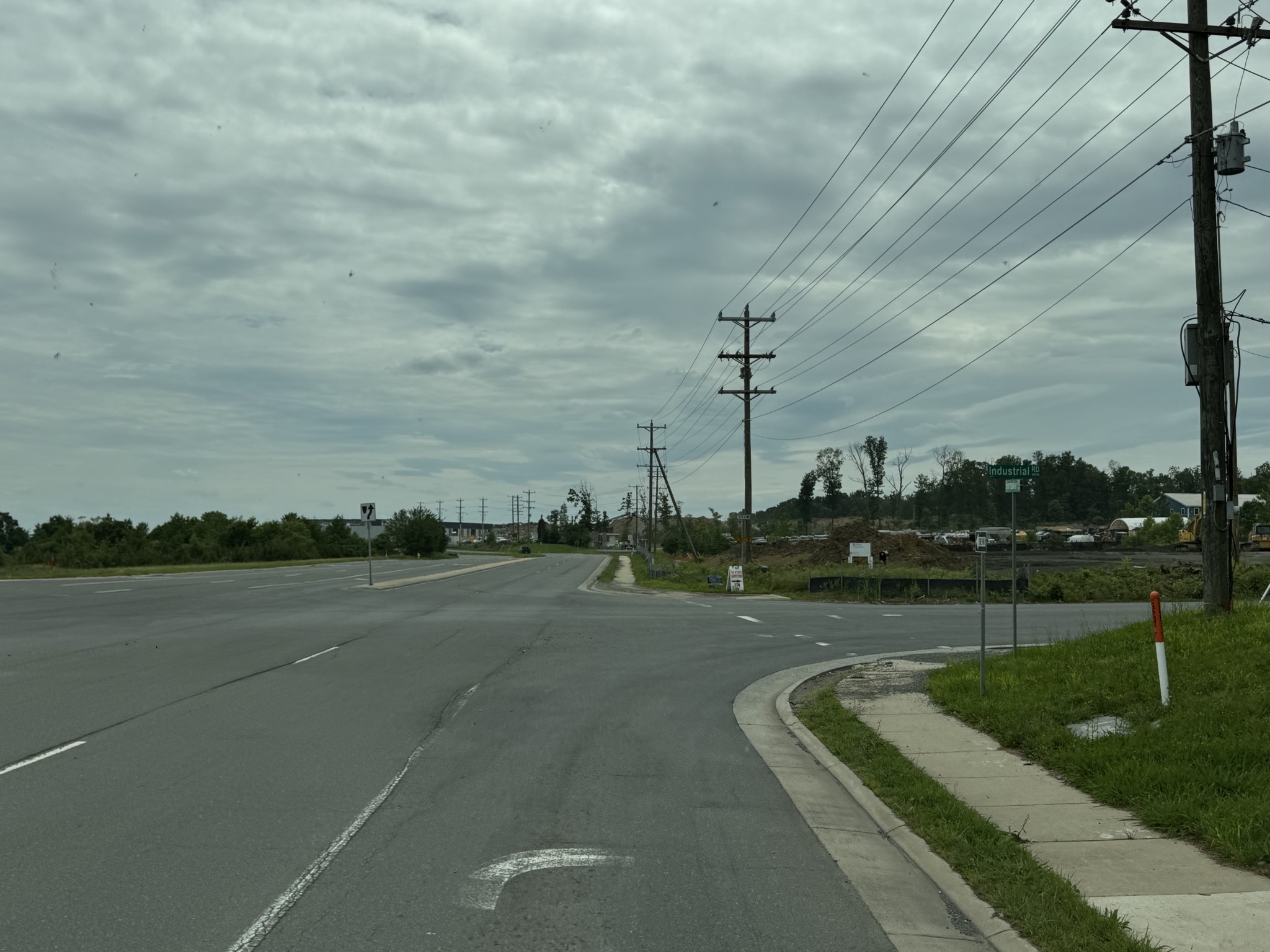 Turn onto Industrial Road