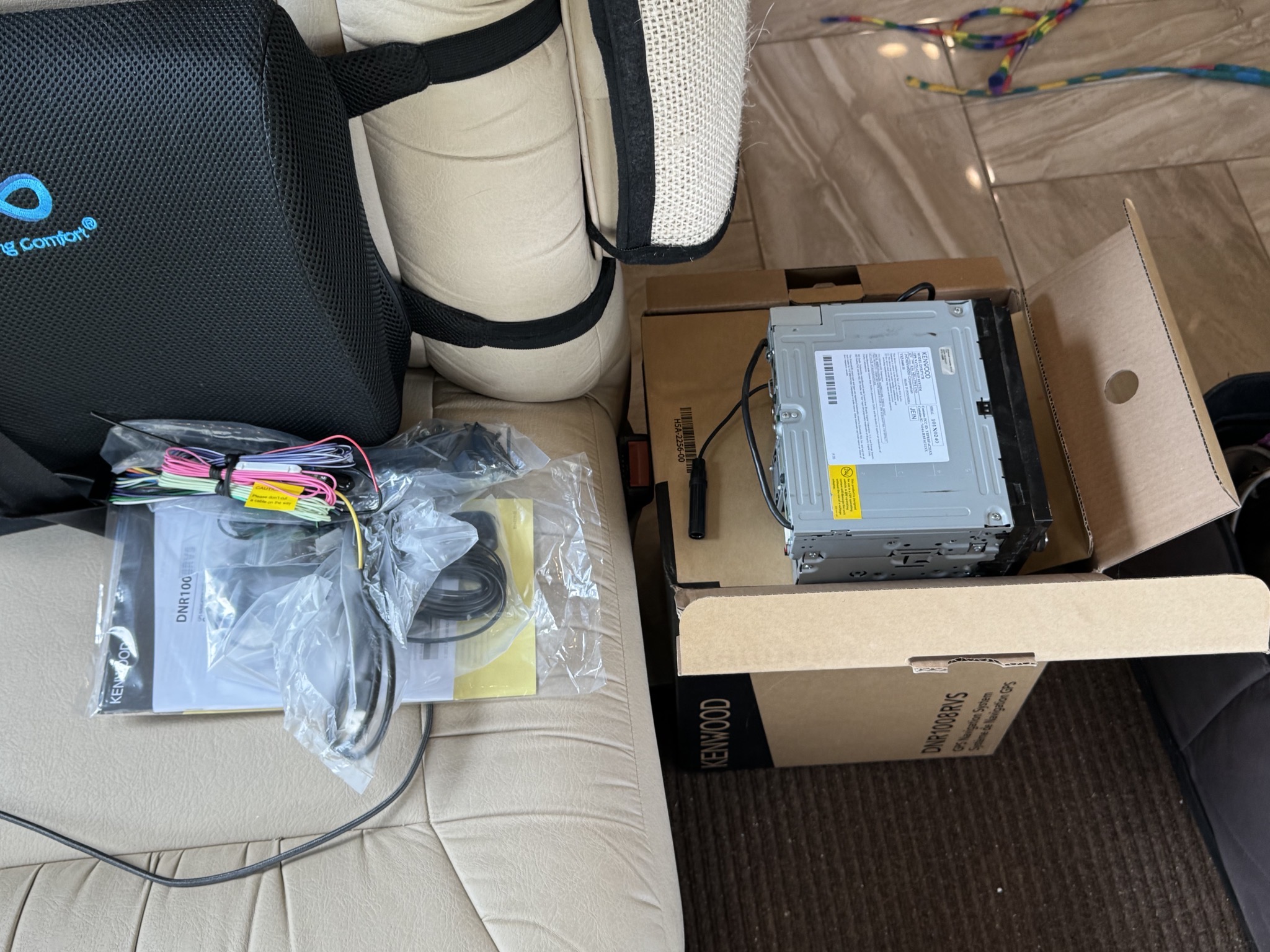 Old unit removed, and wires for new unit