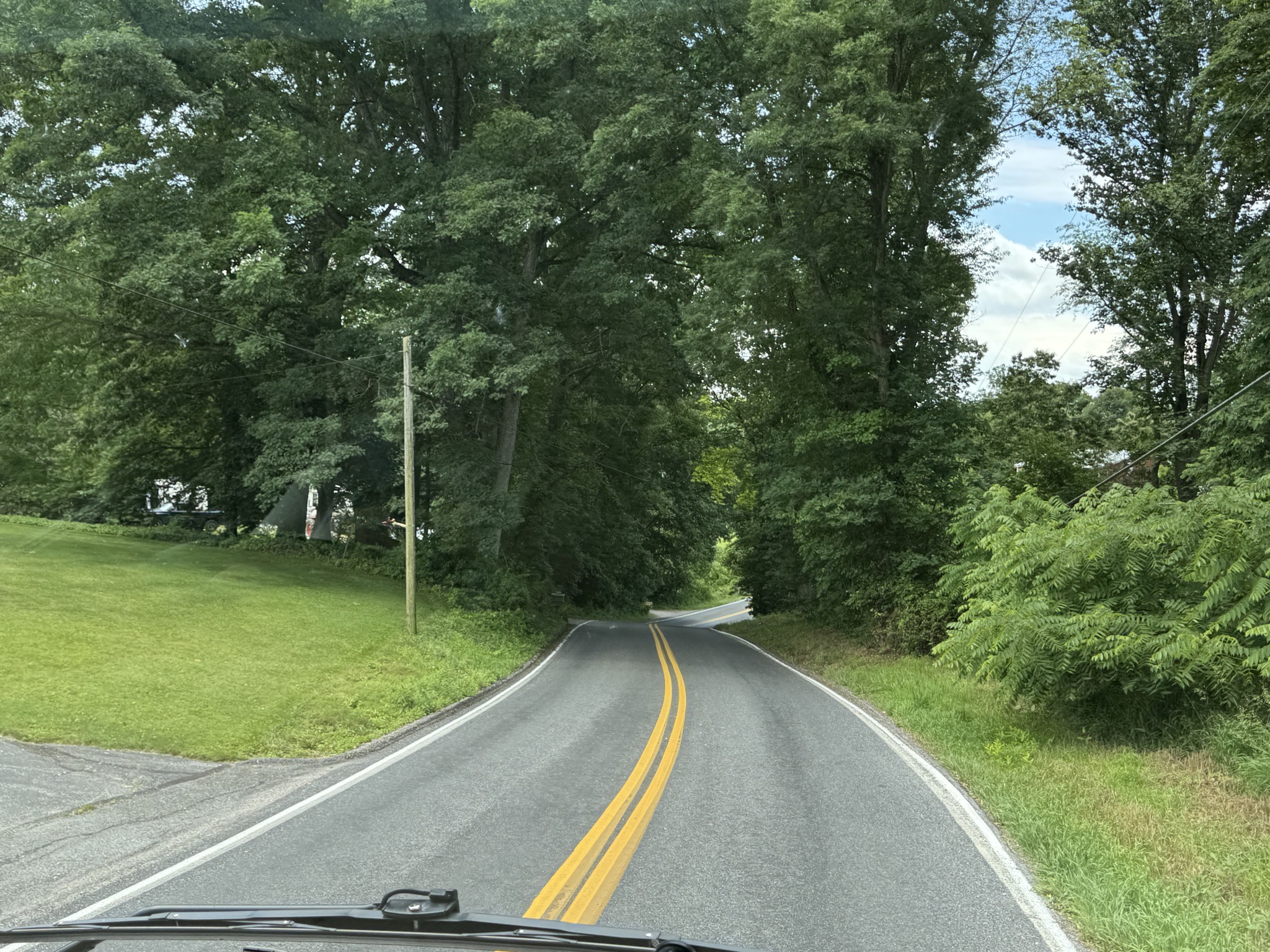 Narrow curvy road