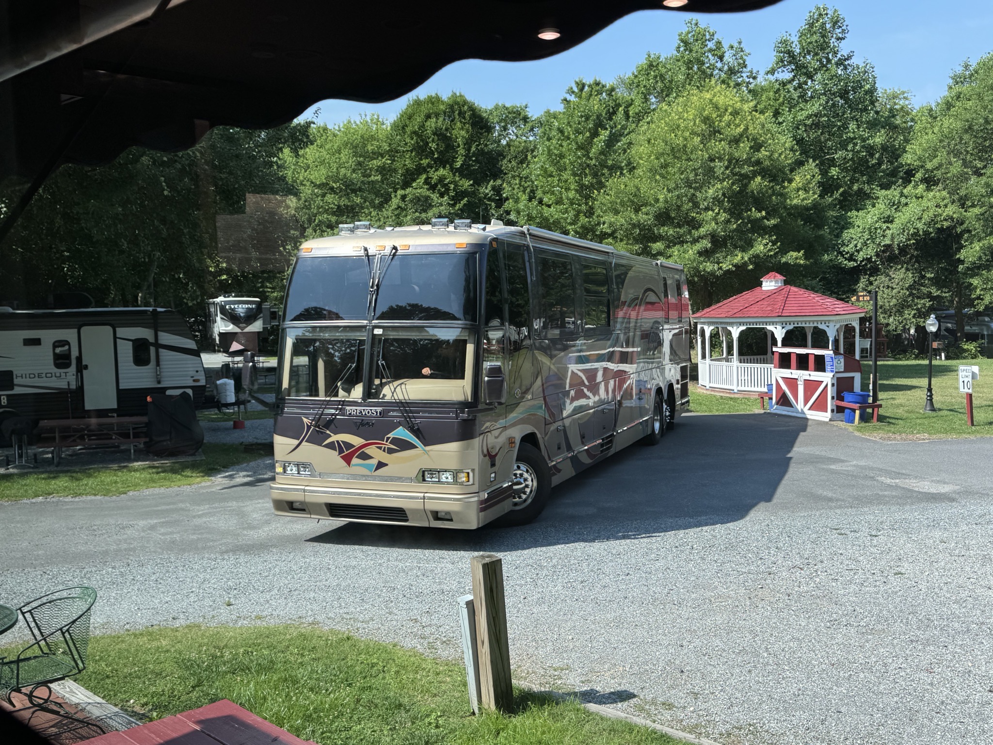 Prevost departing