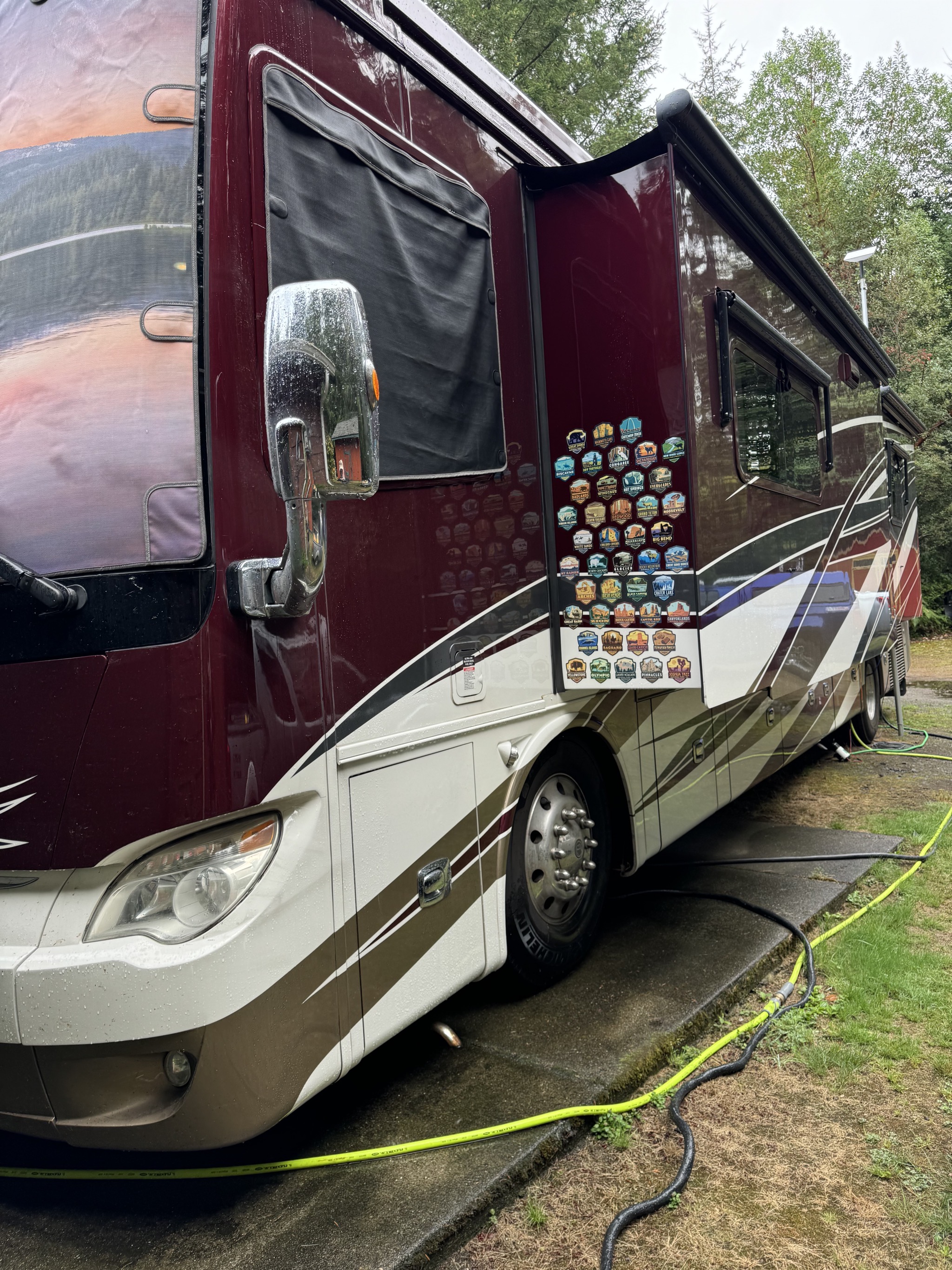 Our coach by the house