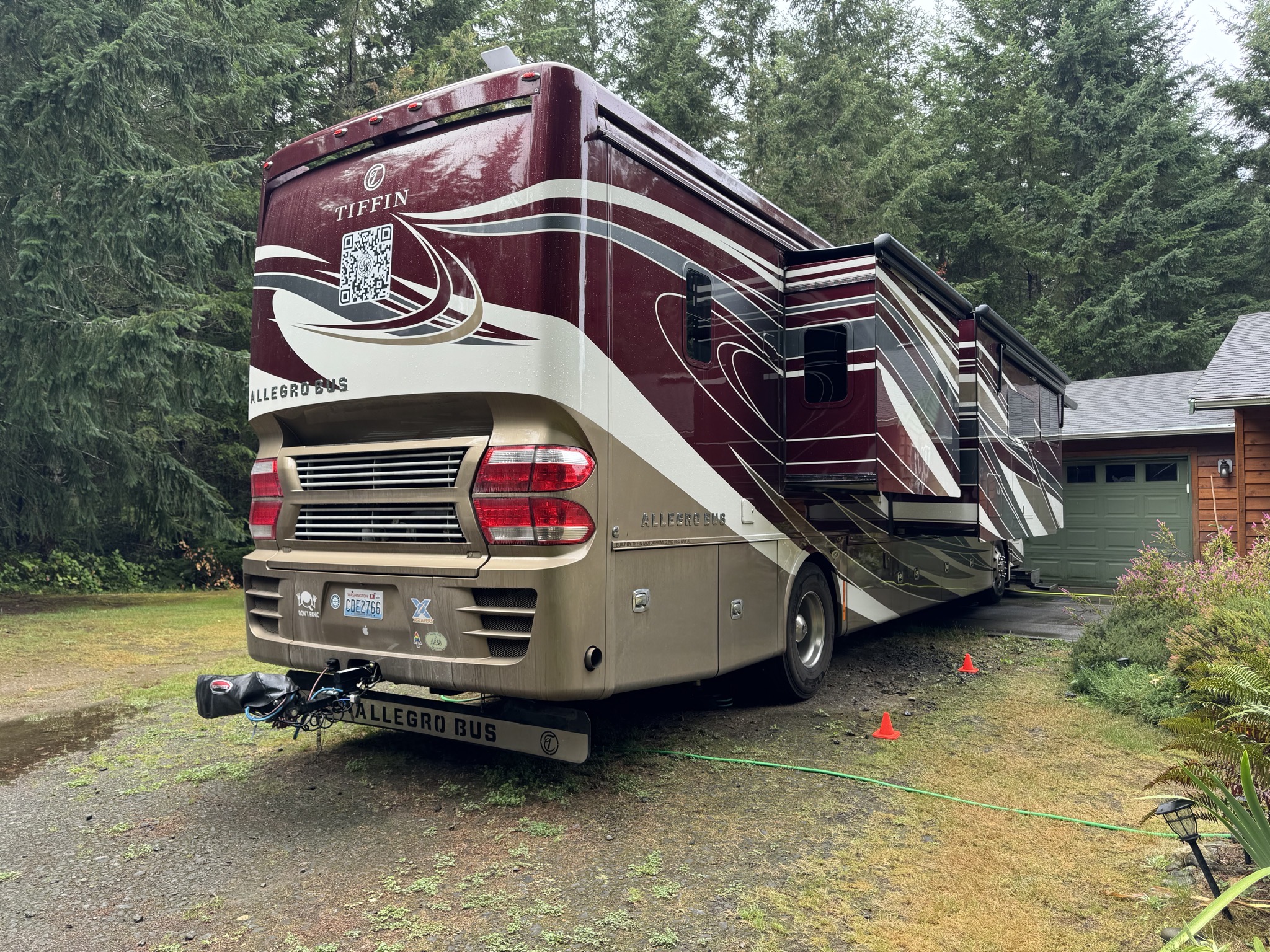 Our coach by the house