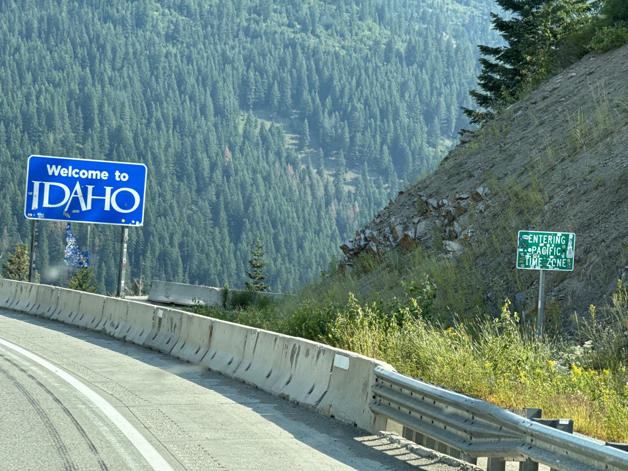 Welcome to Idaho; Entering Pacific Time Zone
