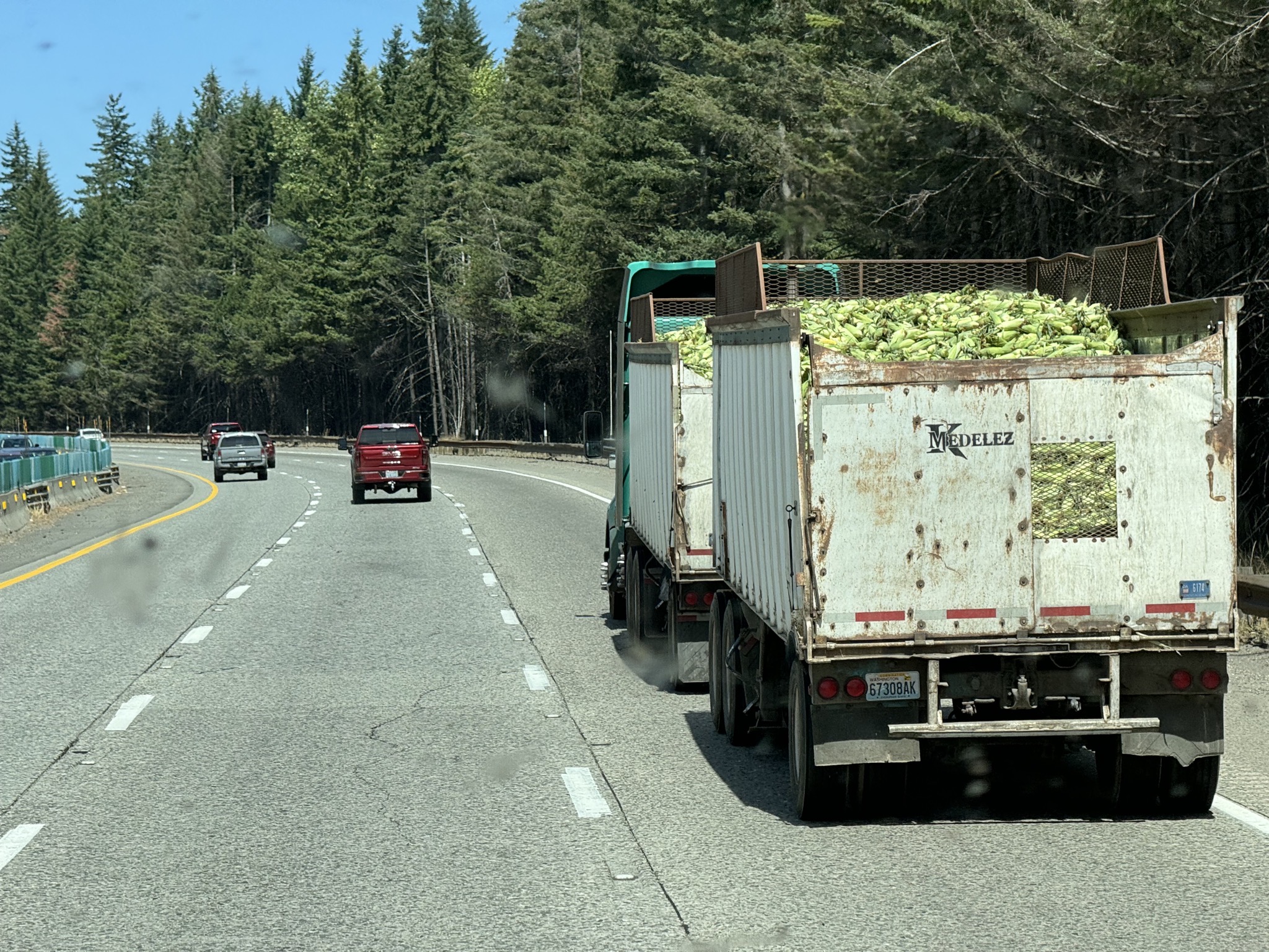 Truck with corn