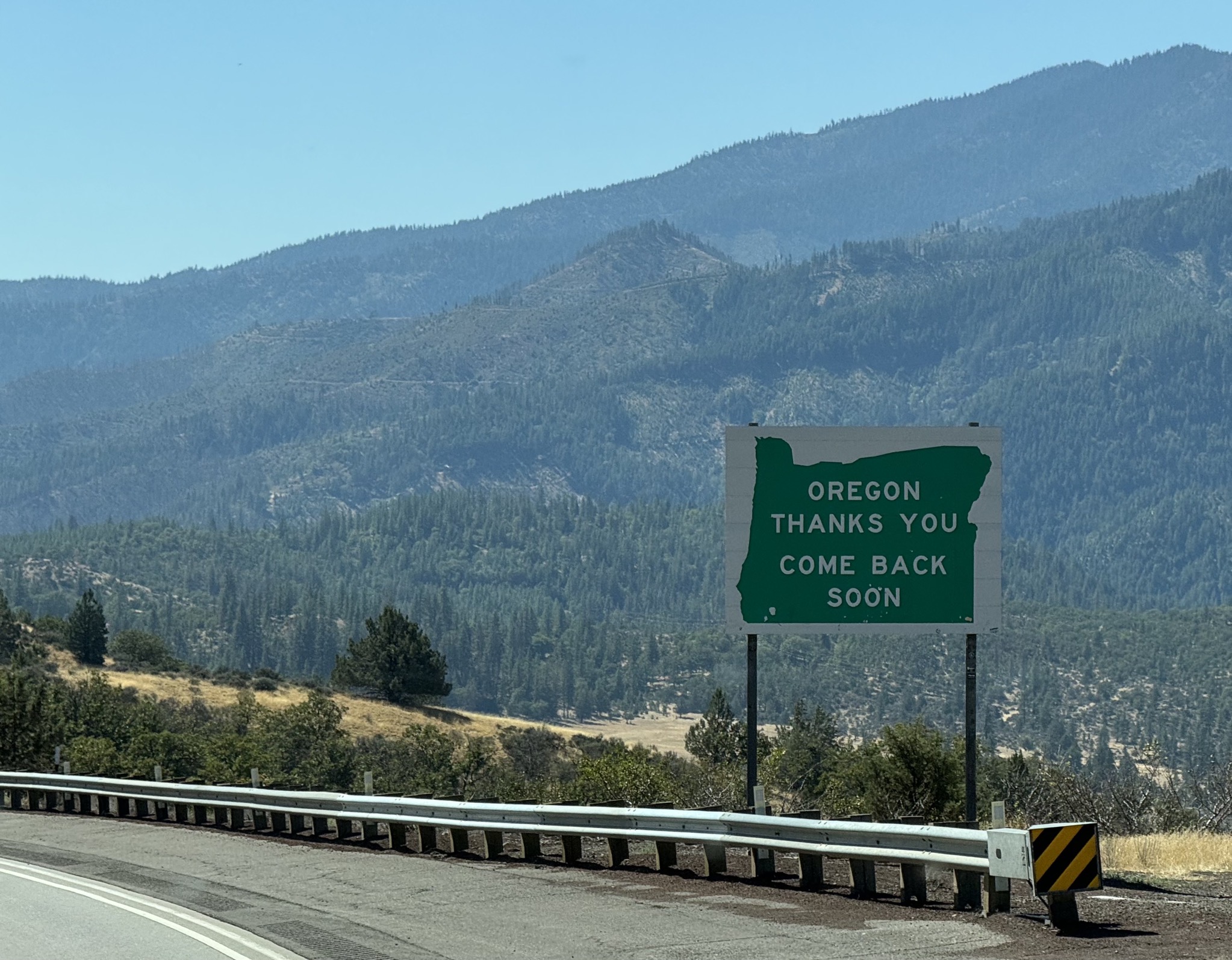 Oregon thanks you, come back soon