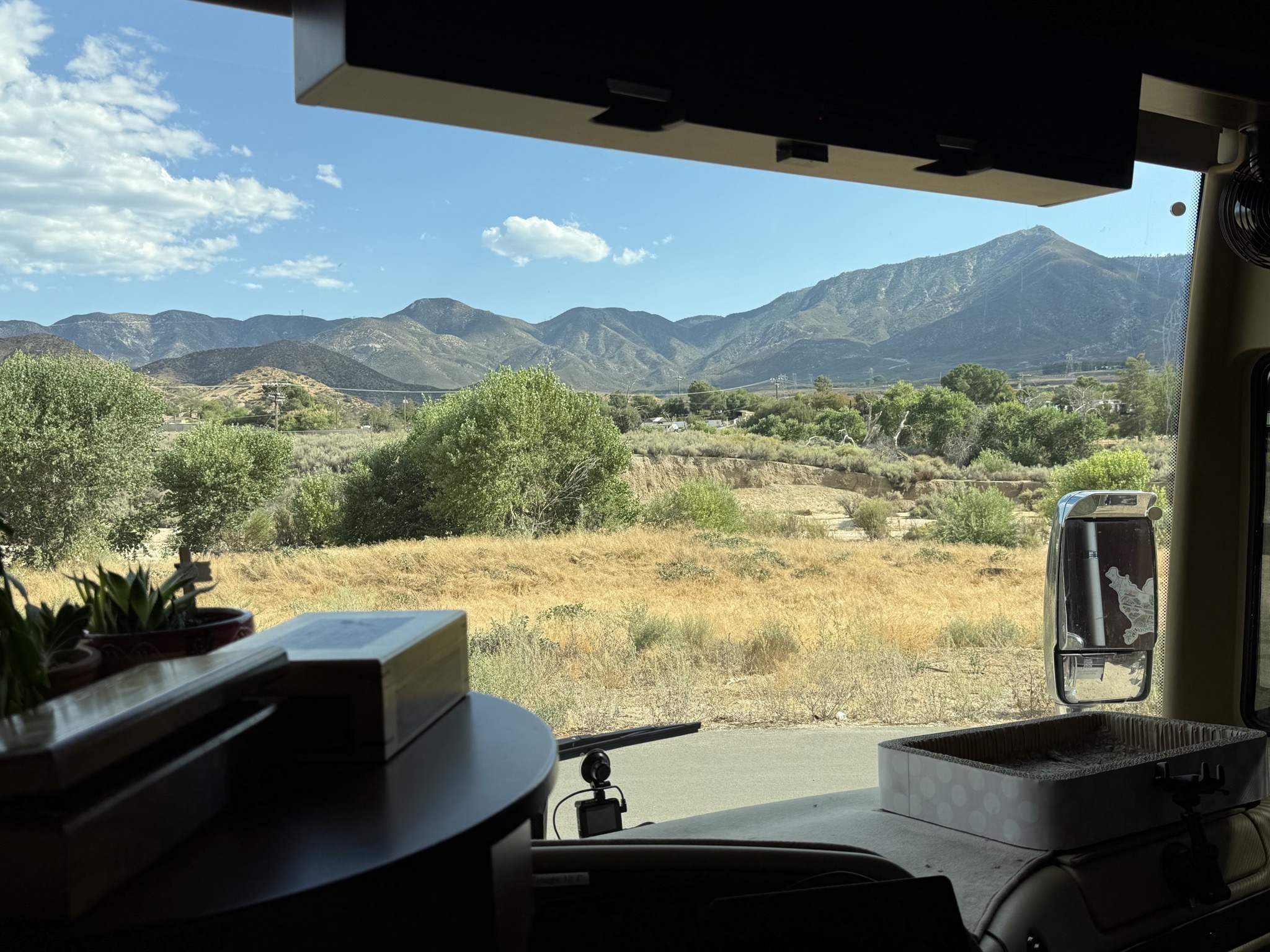 View out our windshield