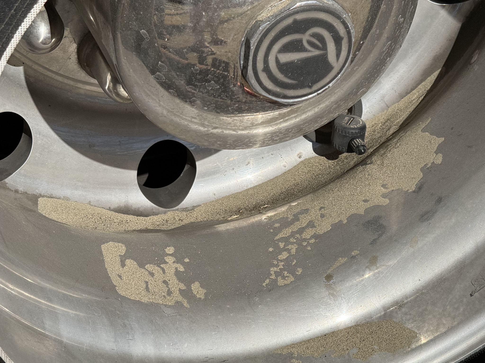 Sand in wheel