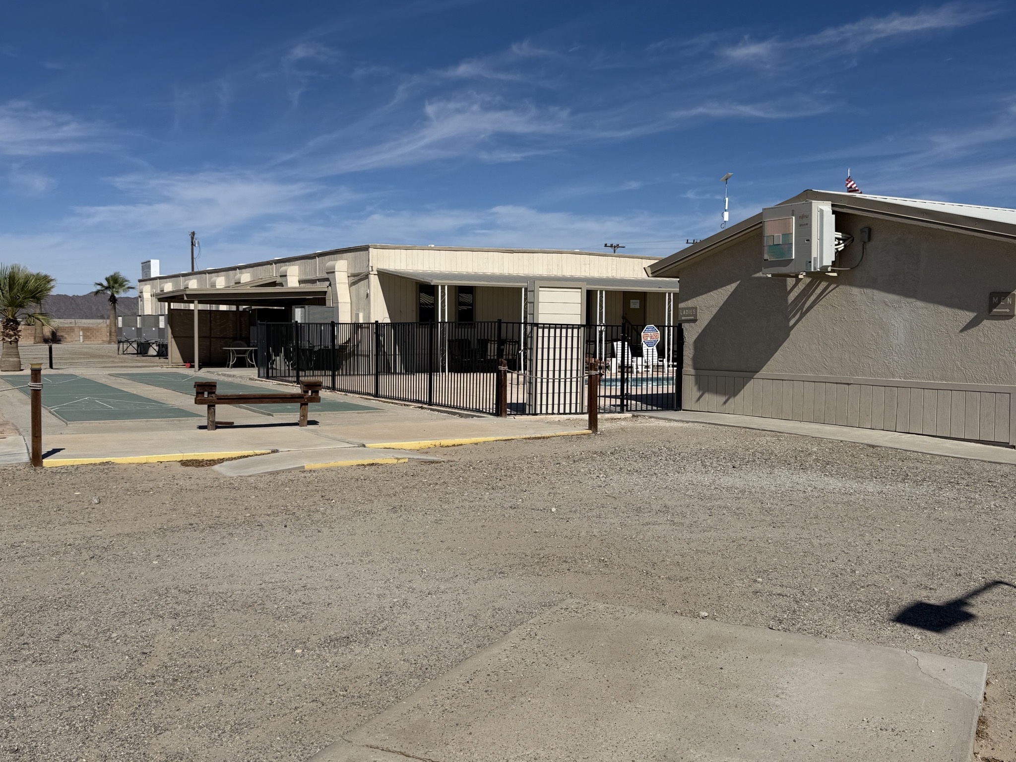Pool and clubhouse area