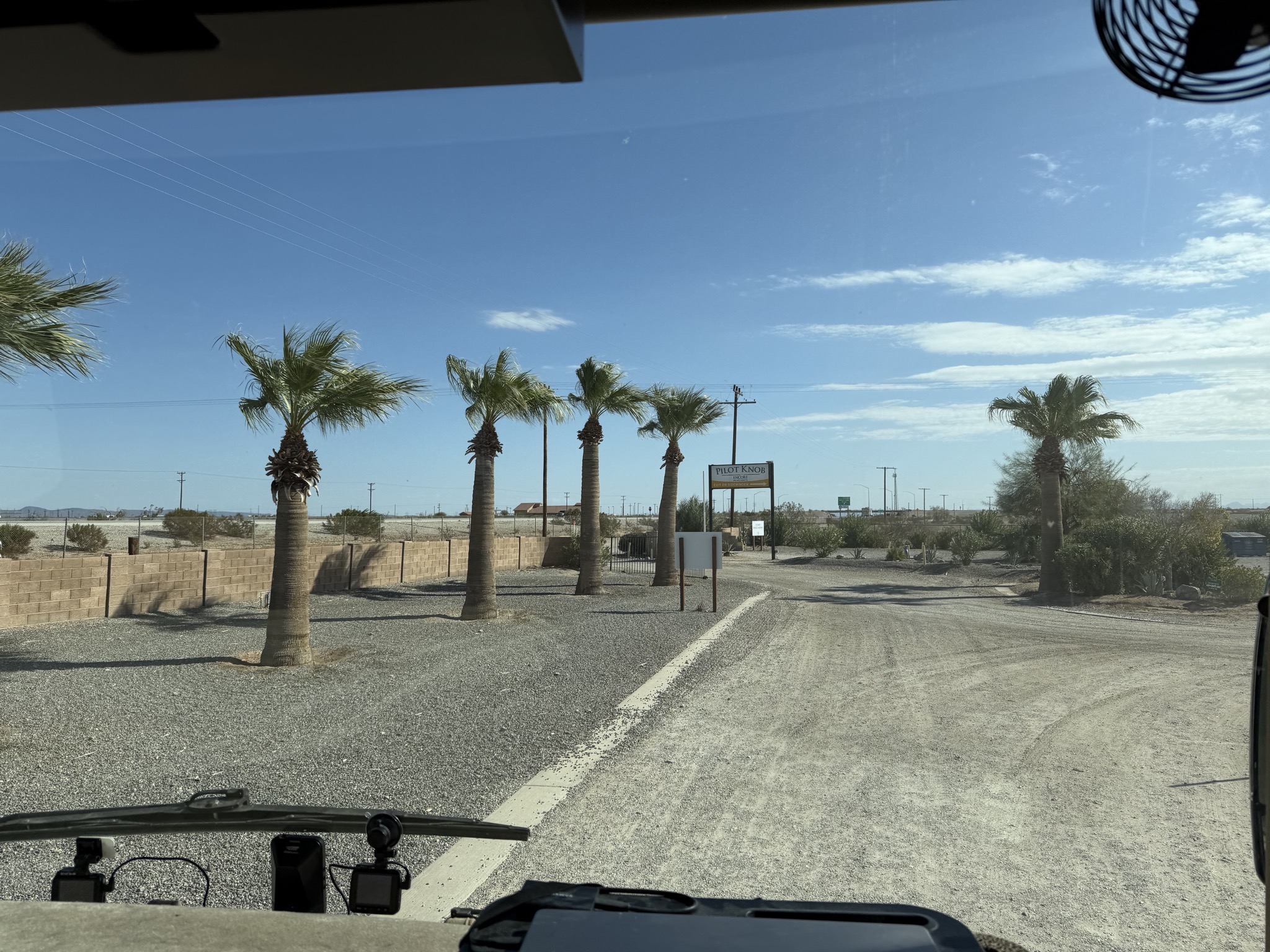 Exiting RV park