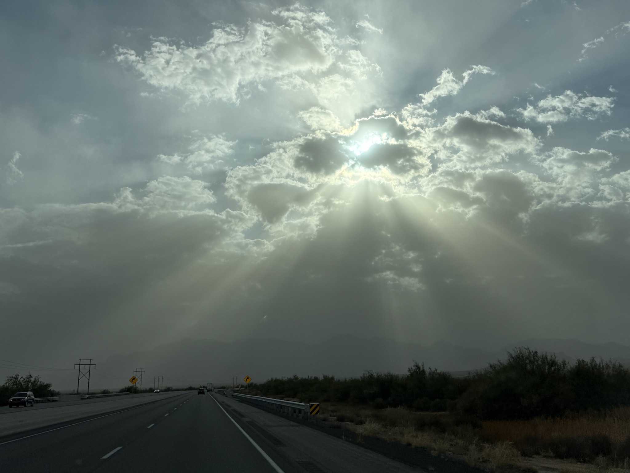 Sun rays through dust