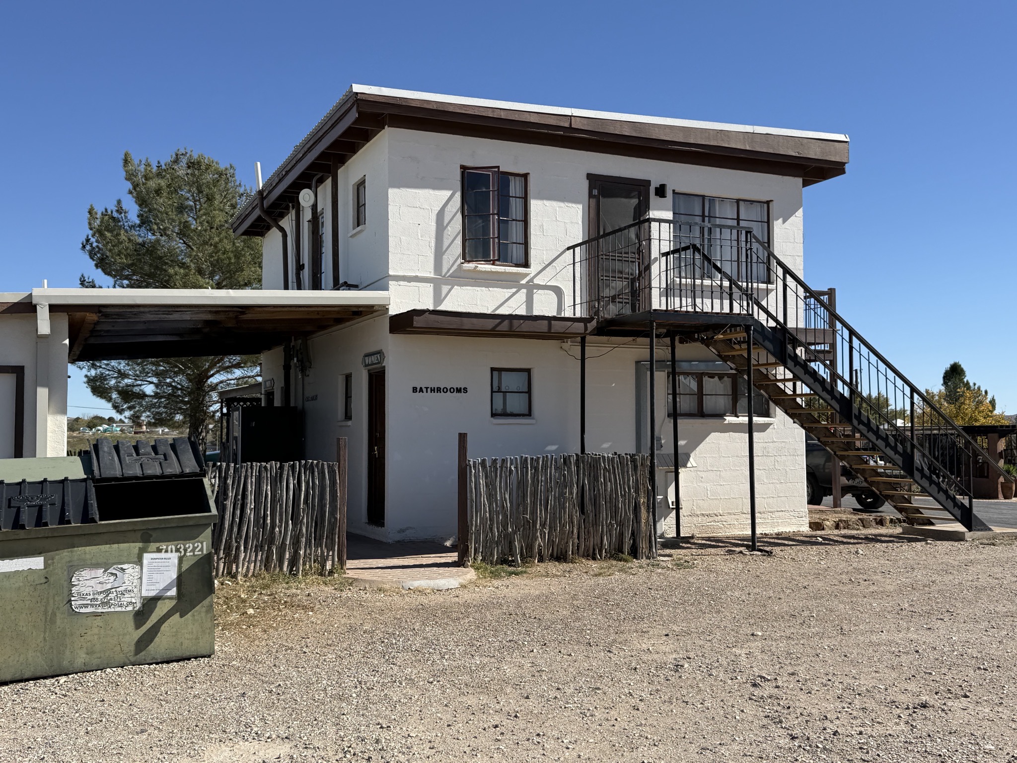 Bathrooms and motel room
