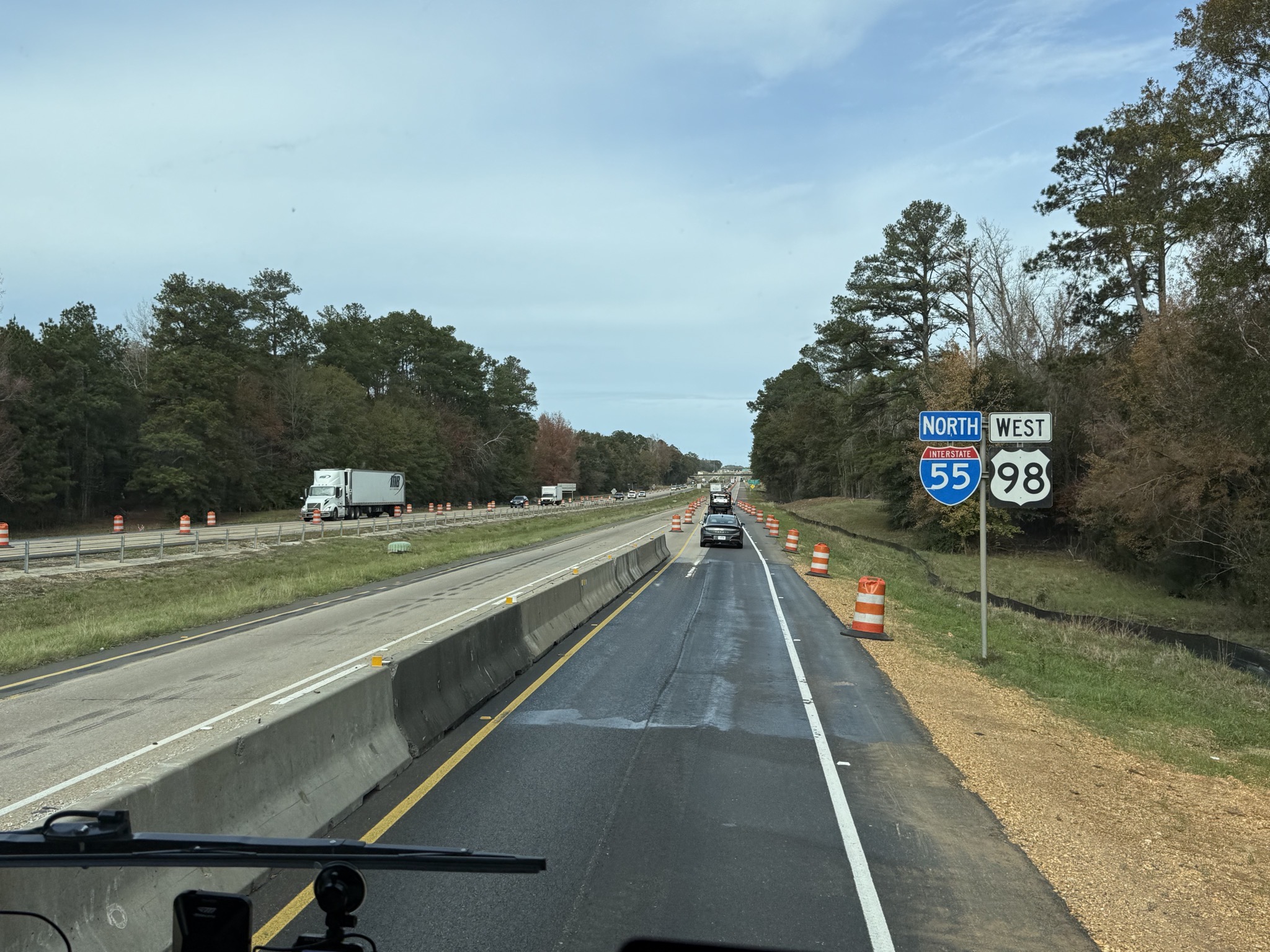 Roadworks on I-55 North