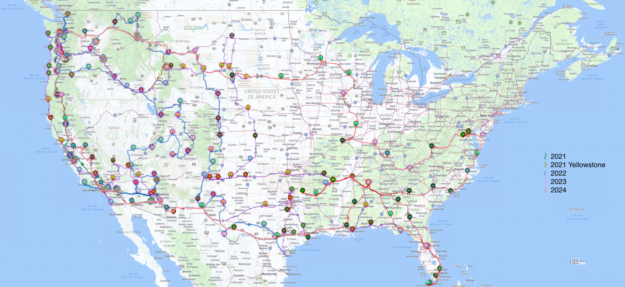 Route map 2021 to 2024