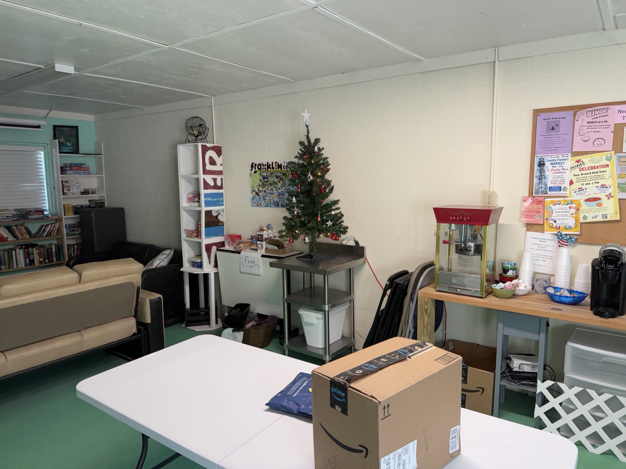 Activity center, where packages are delivered