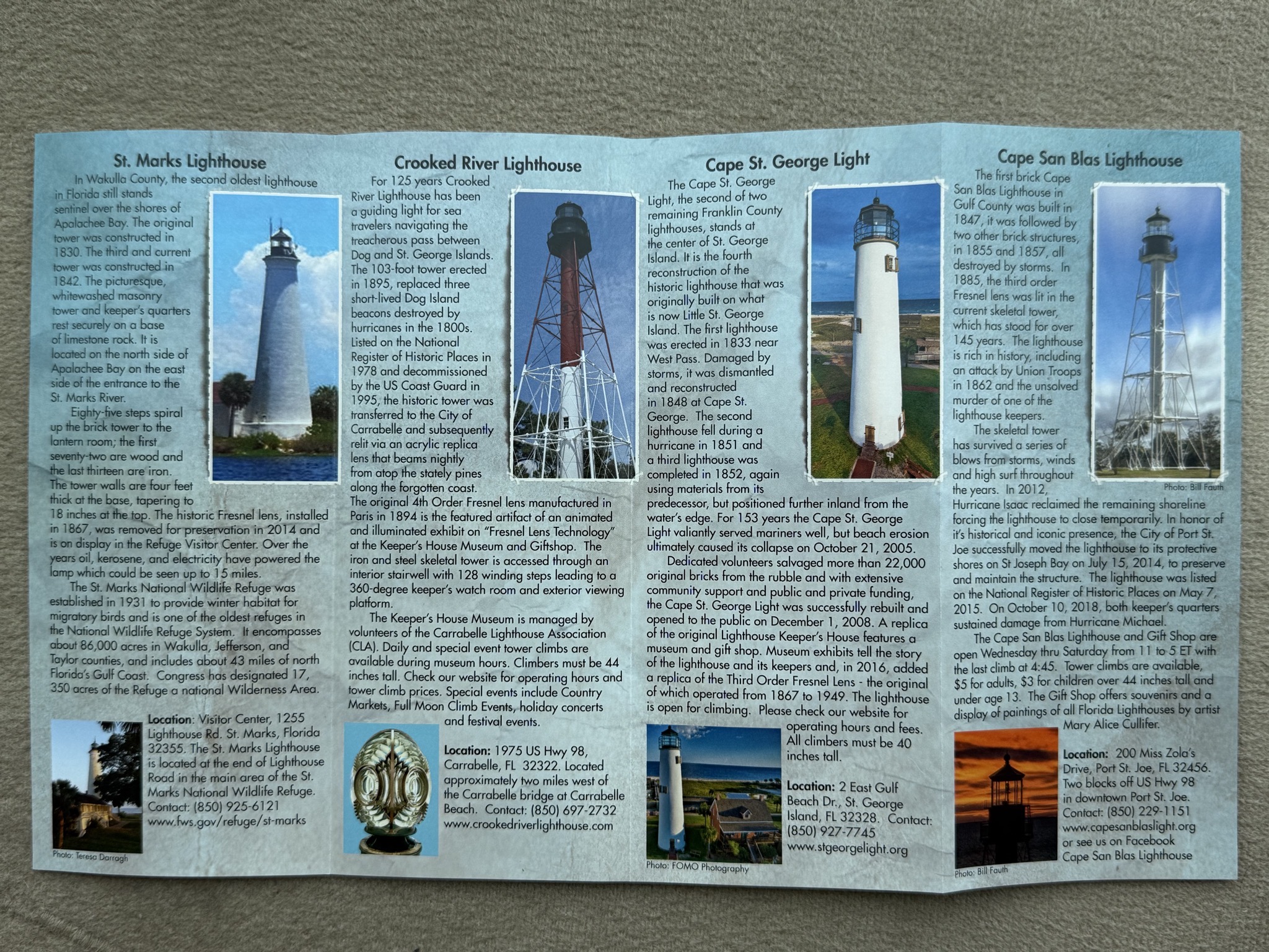Lighthouse driving tour pamphlet