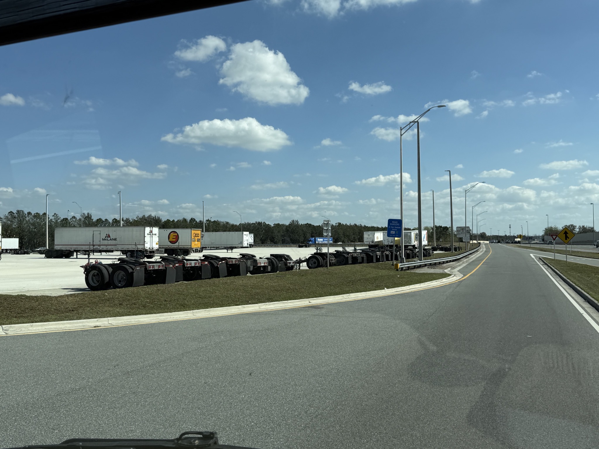 Trailer staging area