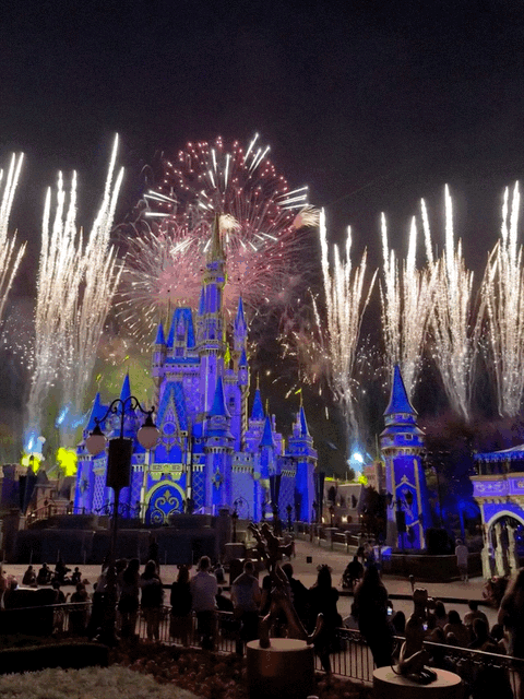 Fireworks and light show