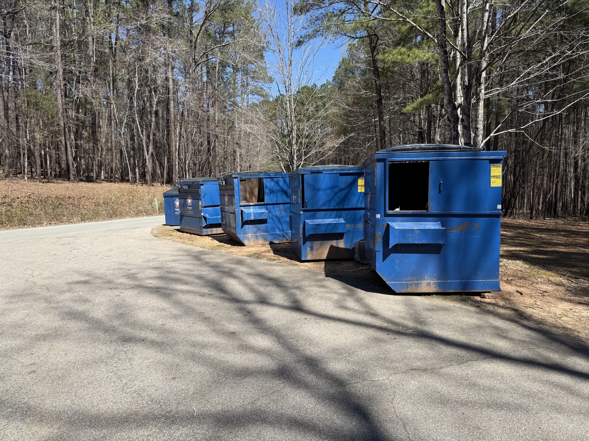 Dumpsters at the dump station