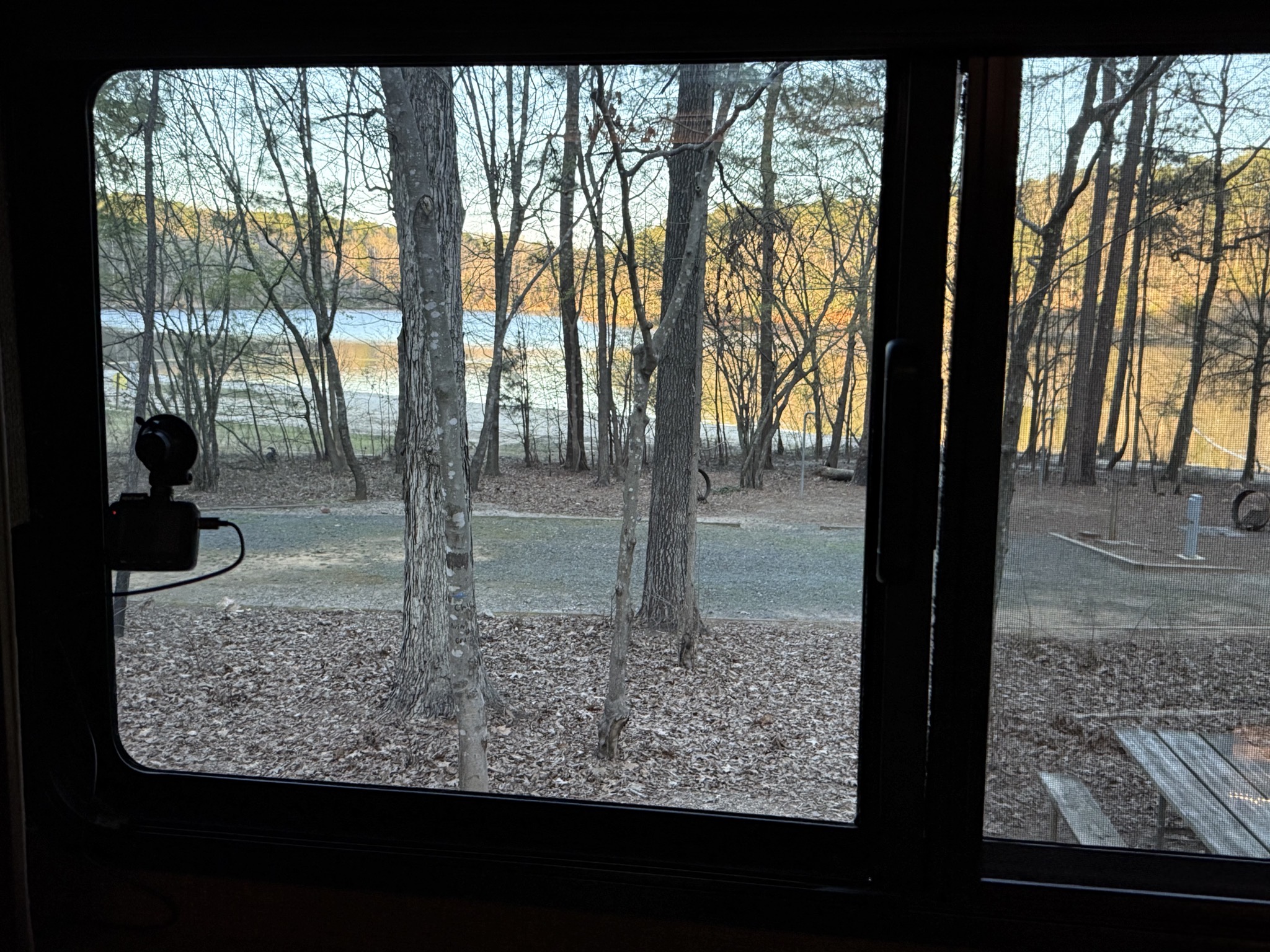 View of the lake out our window