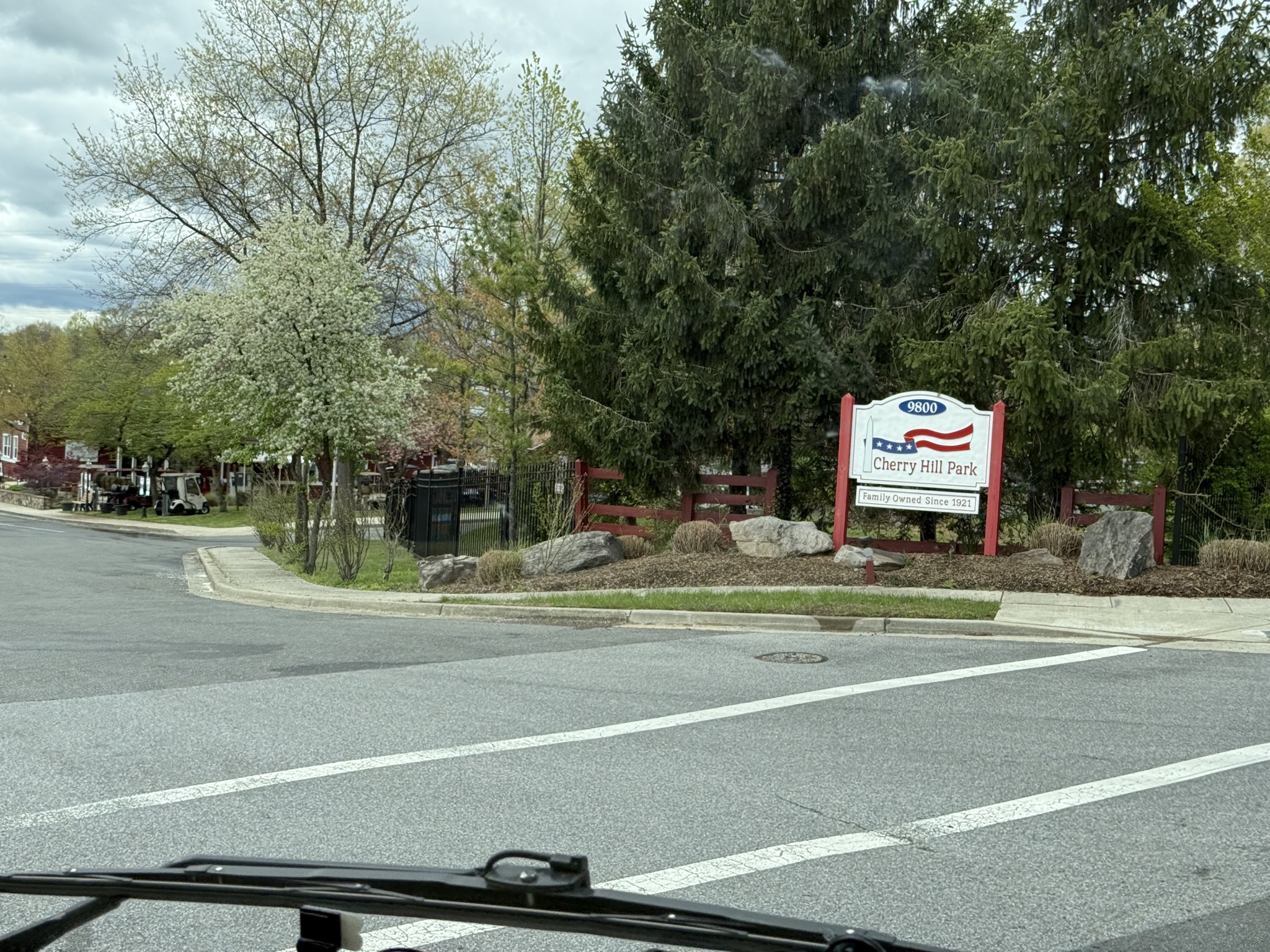 Arriving at Cherry Hill Park