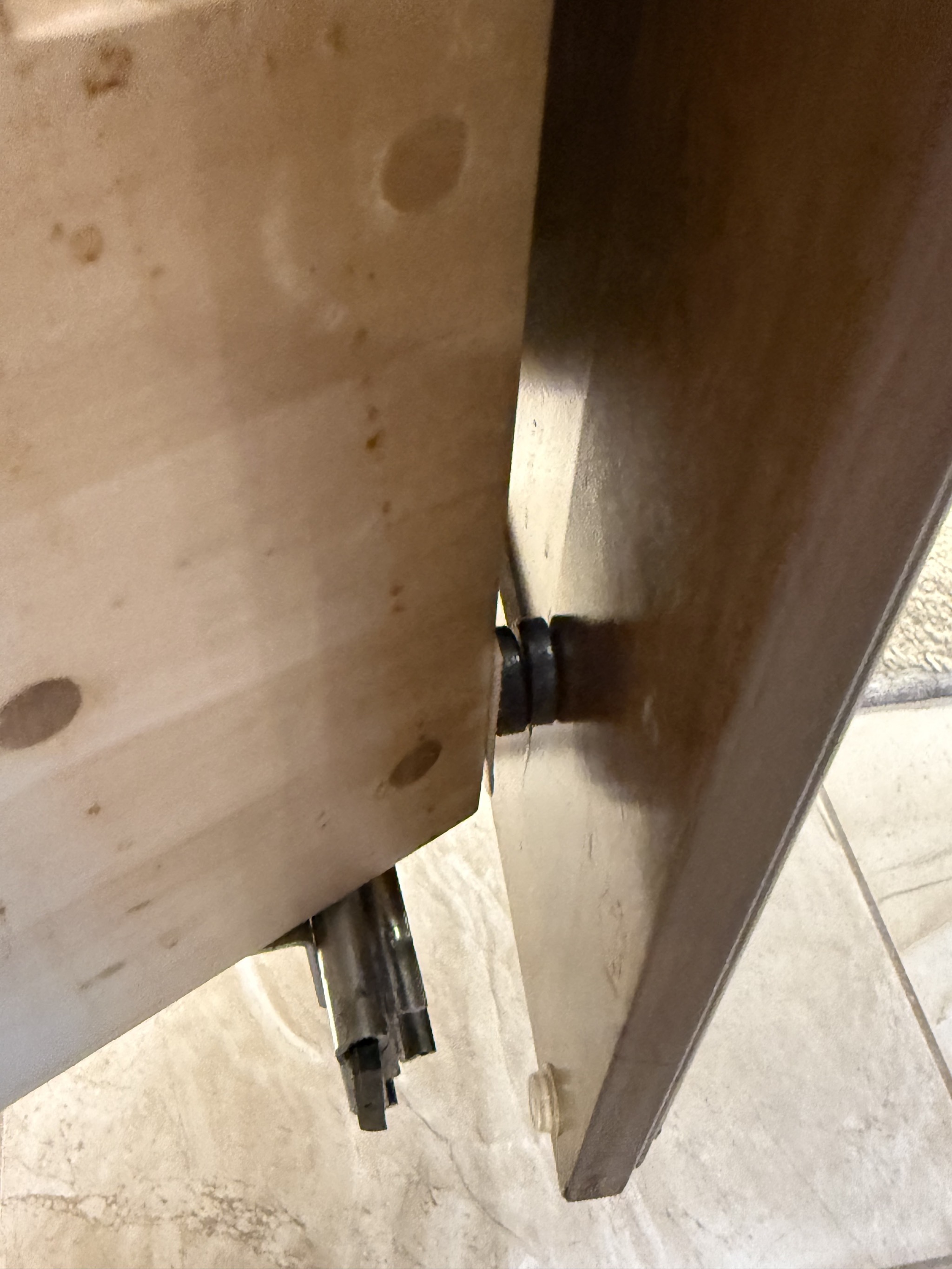 Magnets joined to hold the door