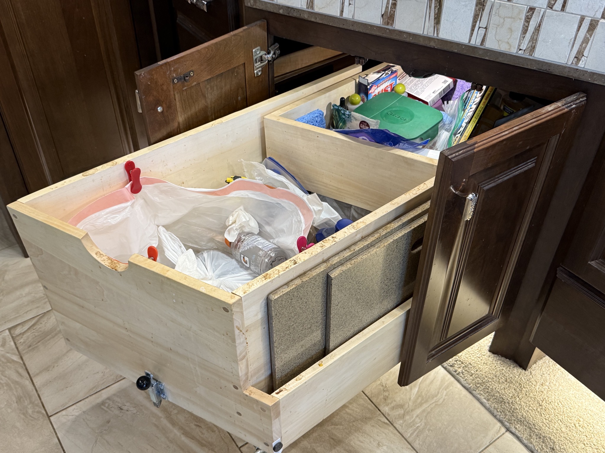 Drawer fully extended