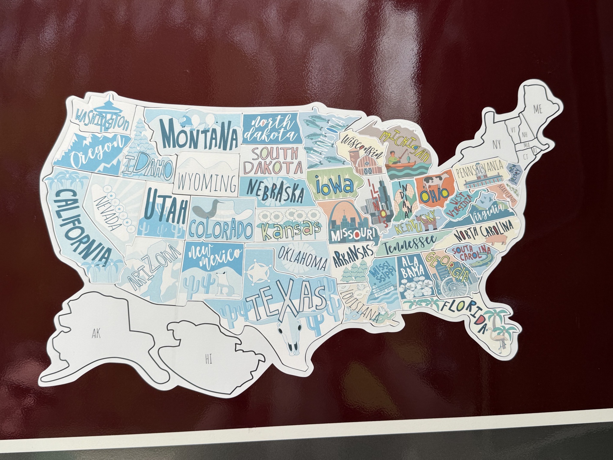 Added Michigan sticker to states map