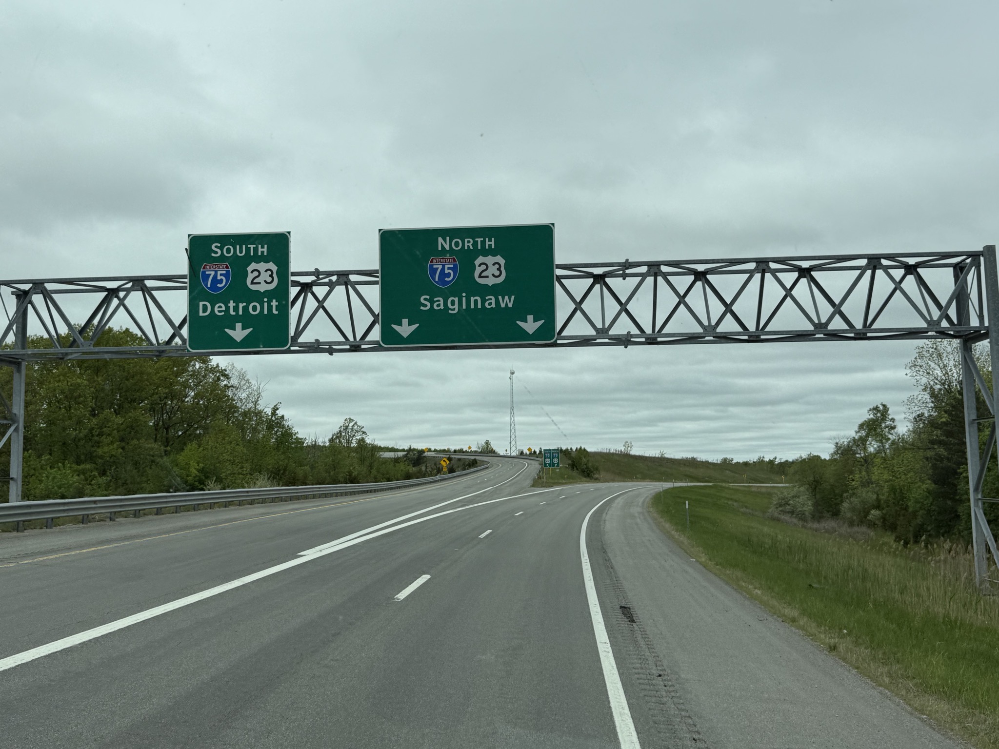 North towards Saginaw