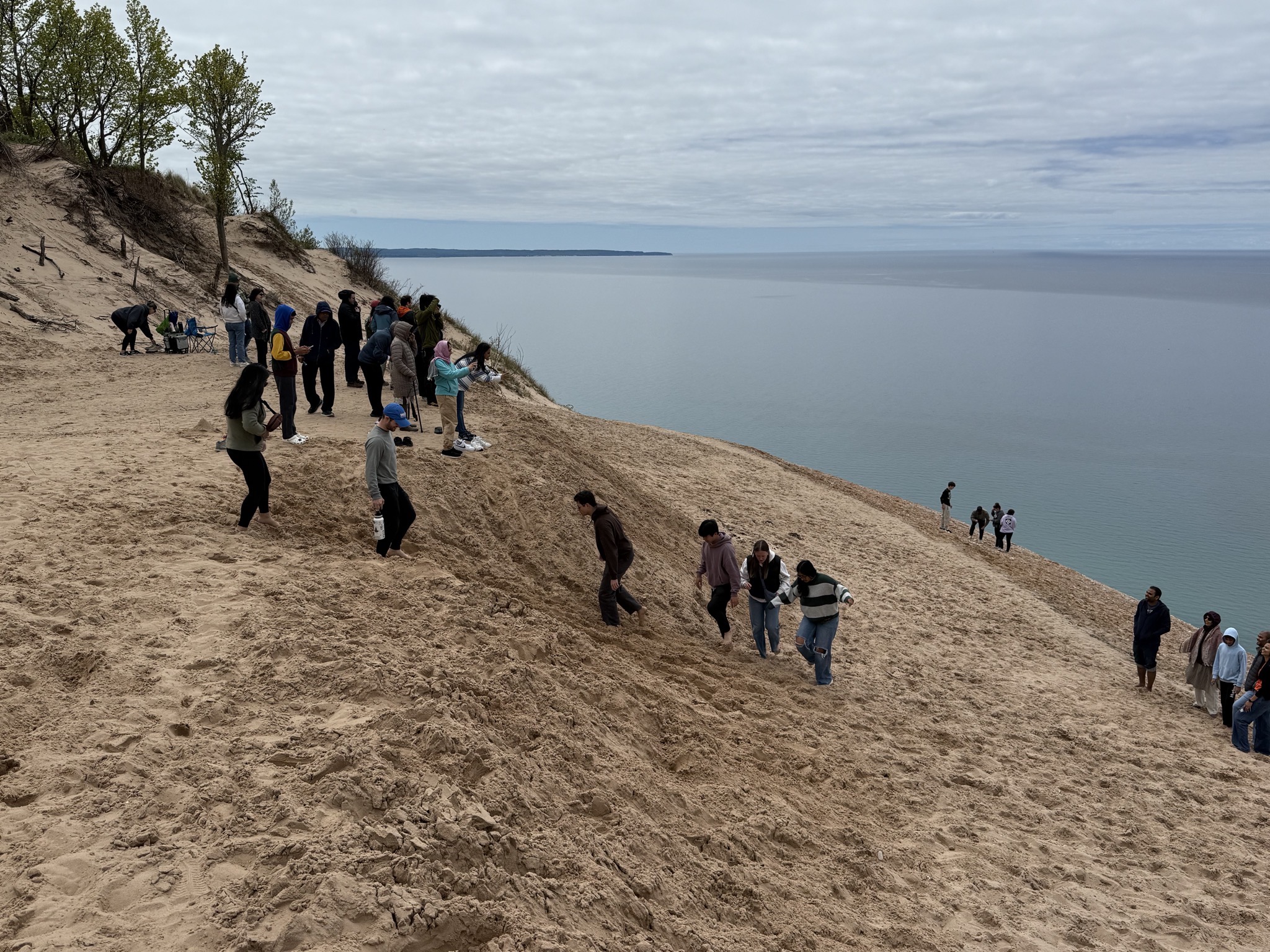 Steep dune and Lake Michigan