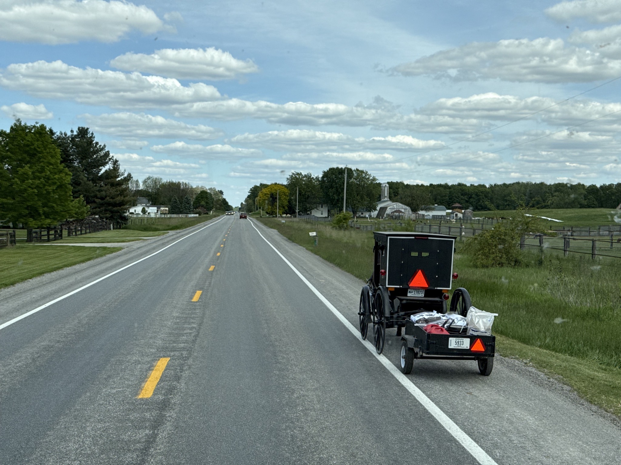 Amish buggy with a trailer
