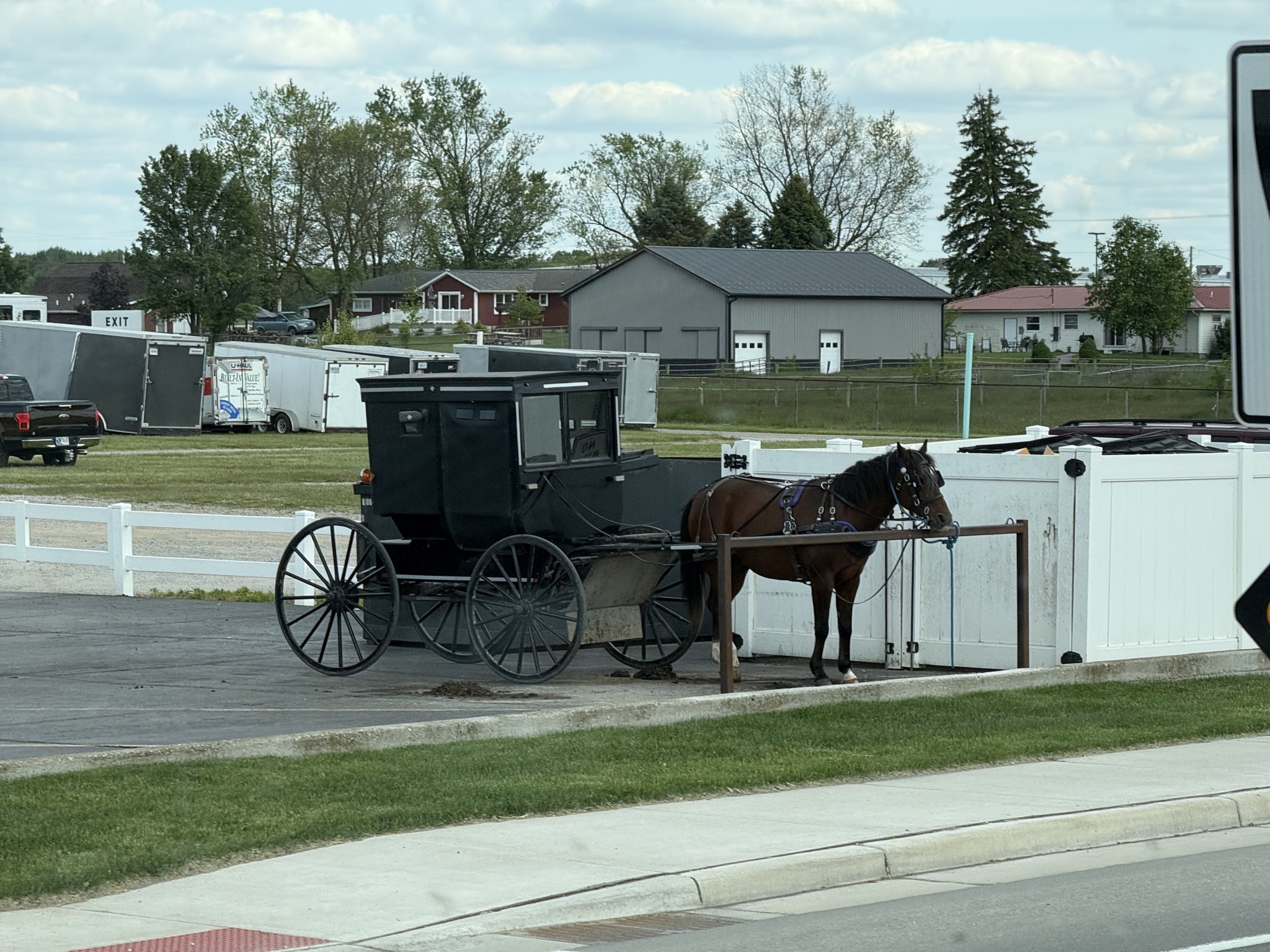 Amish buggy parking