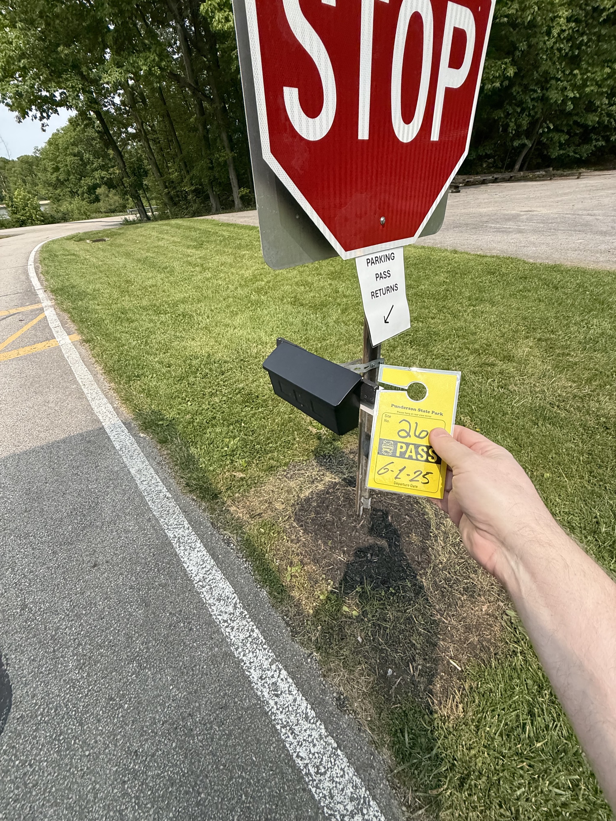 Needed to return the parking pass