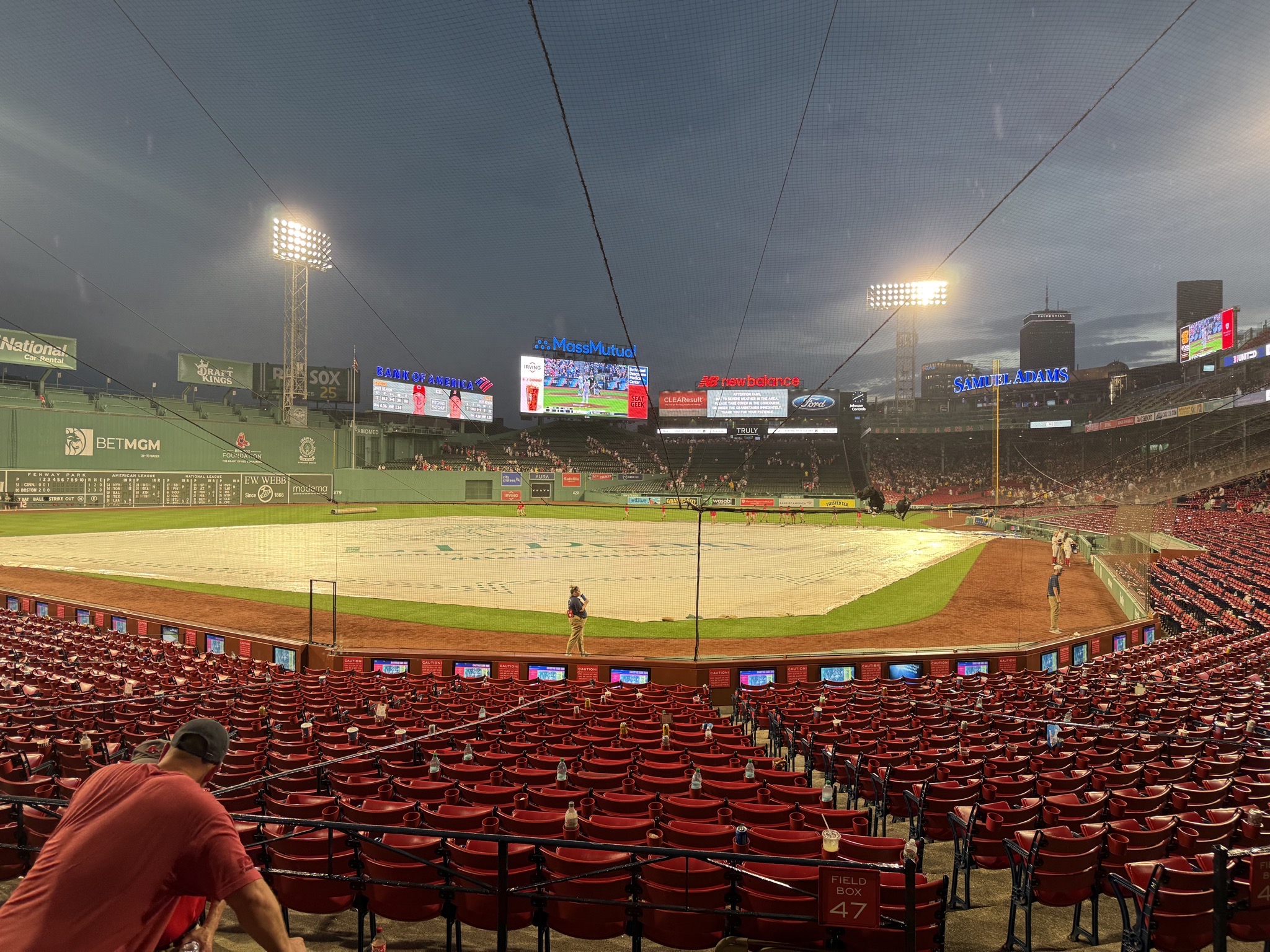 Tarp on the field